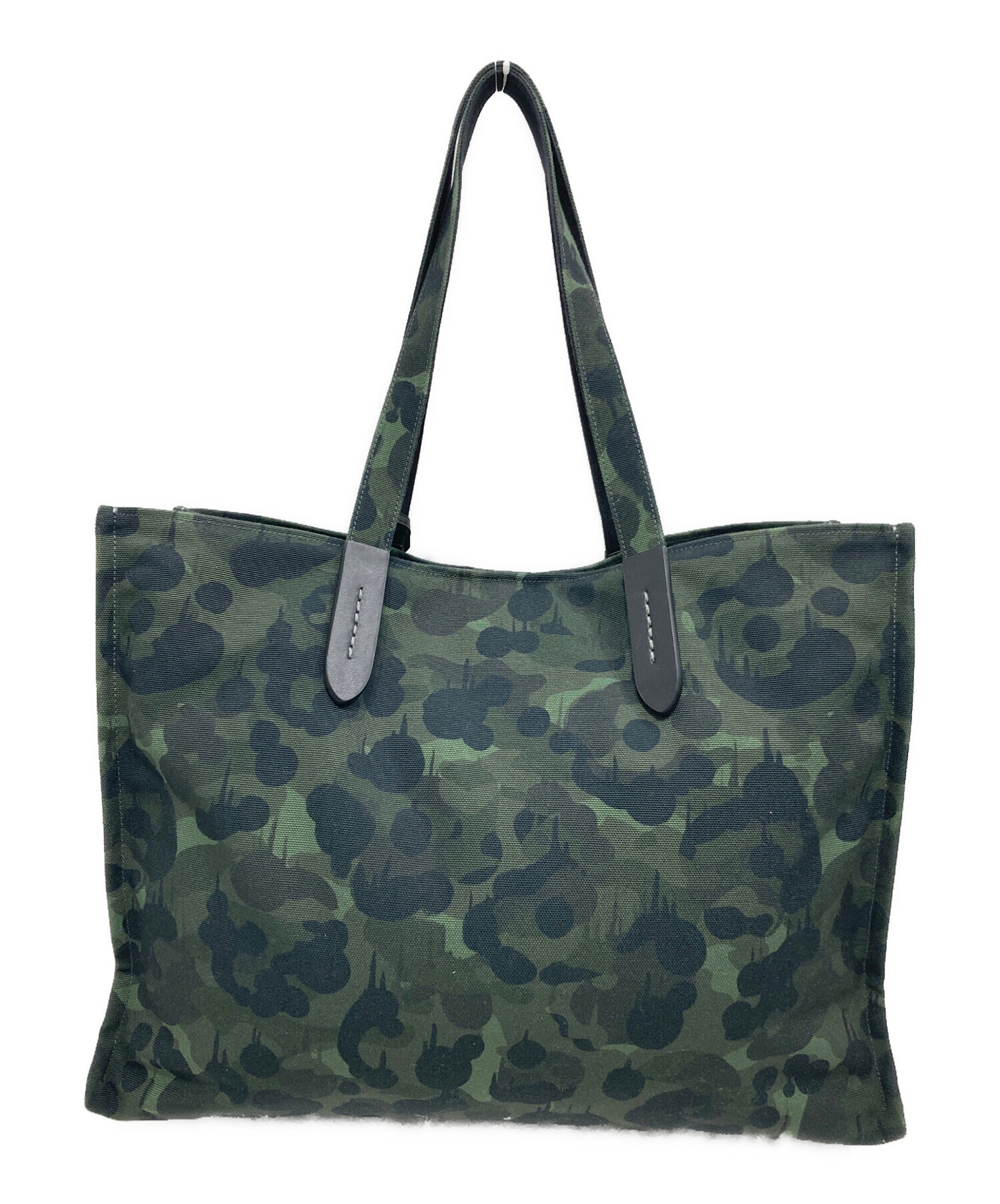 COACH トートバッグ モスグリーン レザー COACH トートバッグ モス 
