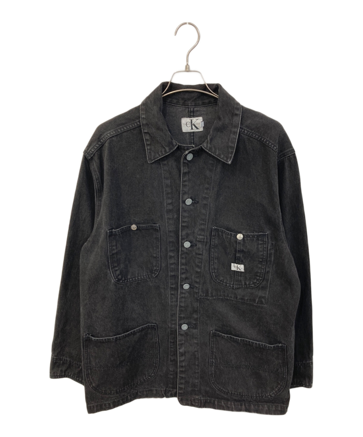 カルバンクライン ブラック デニム カバーオール　Lee 中古・古着通販】Calvin Klein Jeans (カルバンクラインジーンズ