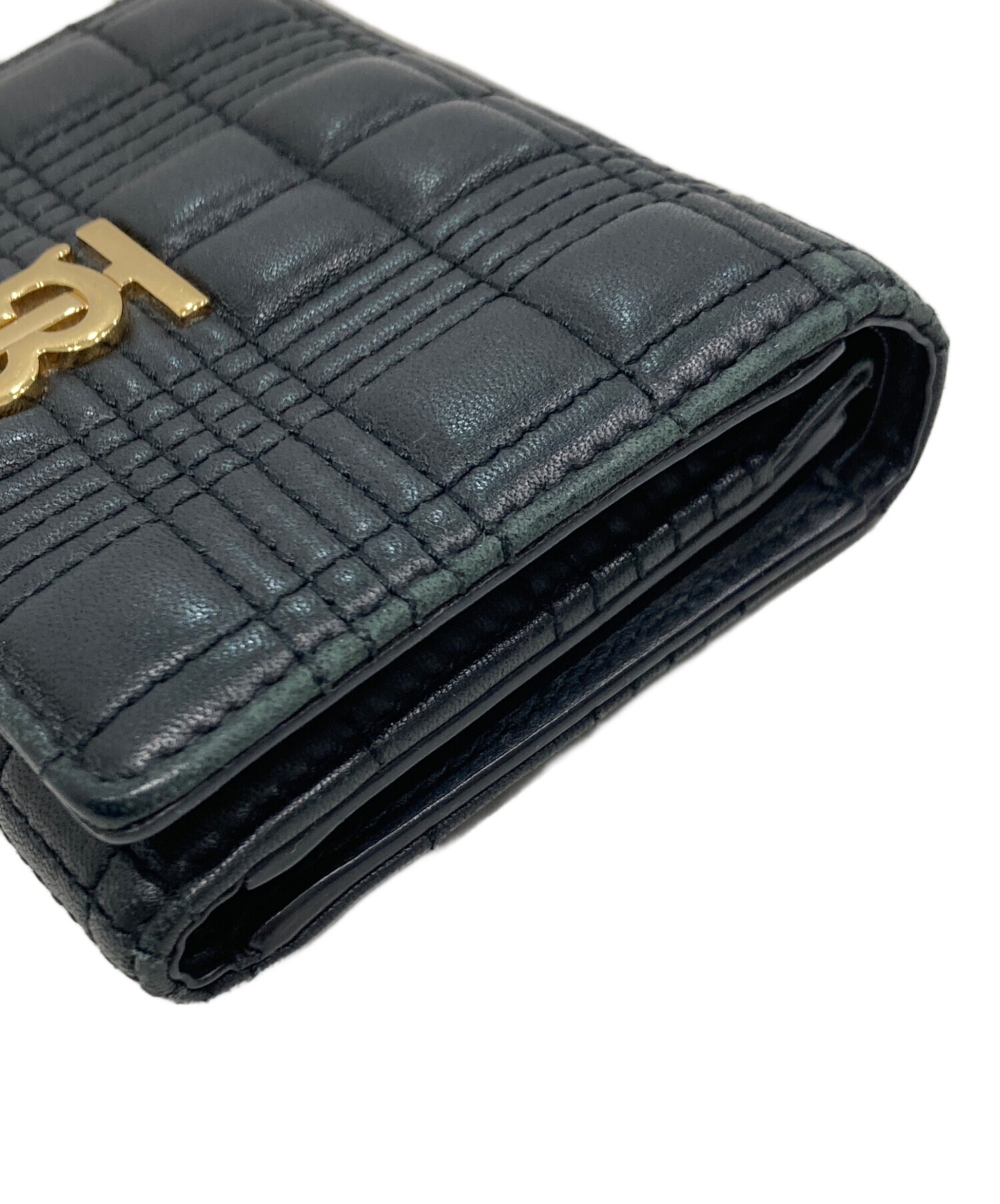中古・古着通販】BURBERRY (バーバリー) 3つ折り財布 ブラック