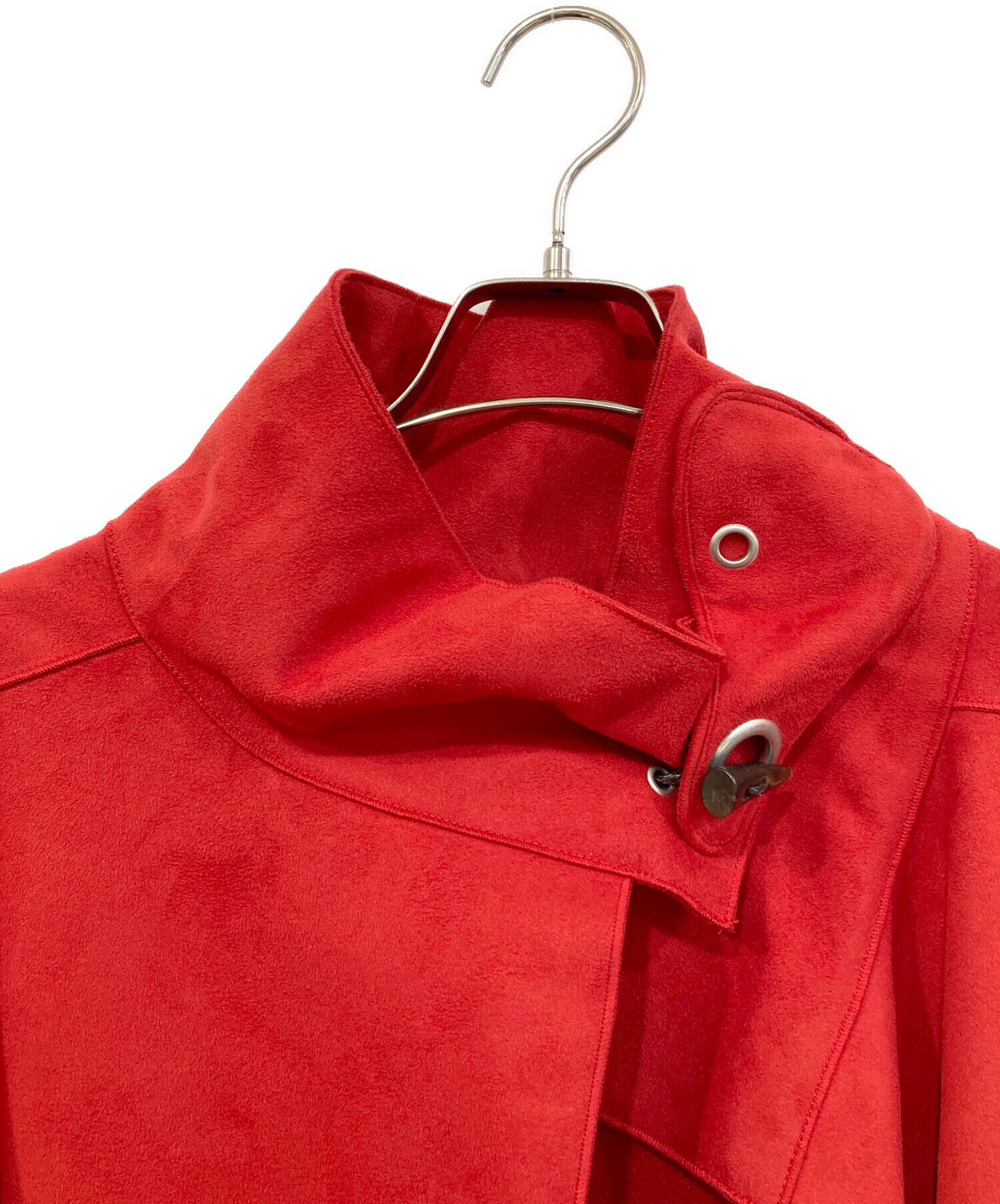 中古・古着通販】Ameri (アメリ) WRAP COLLAR COAT レッド サイズ:SIZE