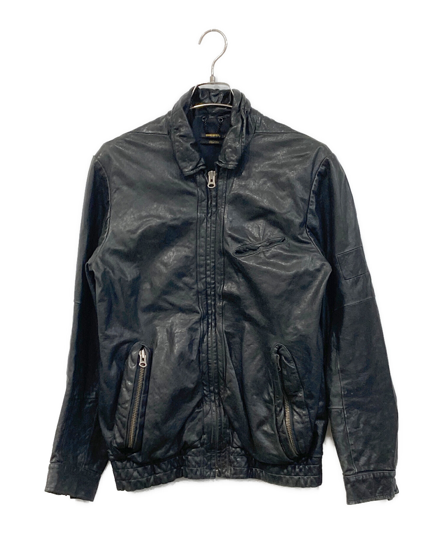 DIESEL　レザージャケット（使用感なし） サイズS 中古・古着通販】DIESEL (ディーゼル) ディアスキンレザージャケット