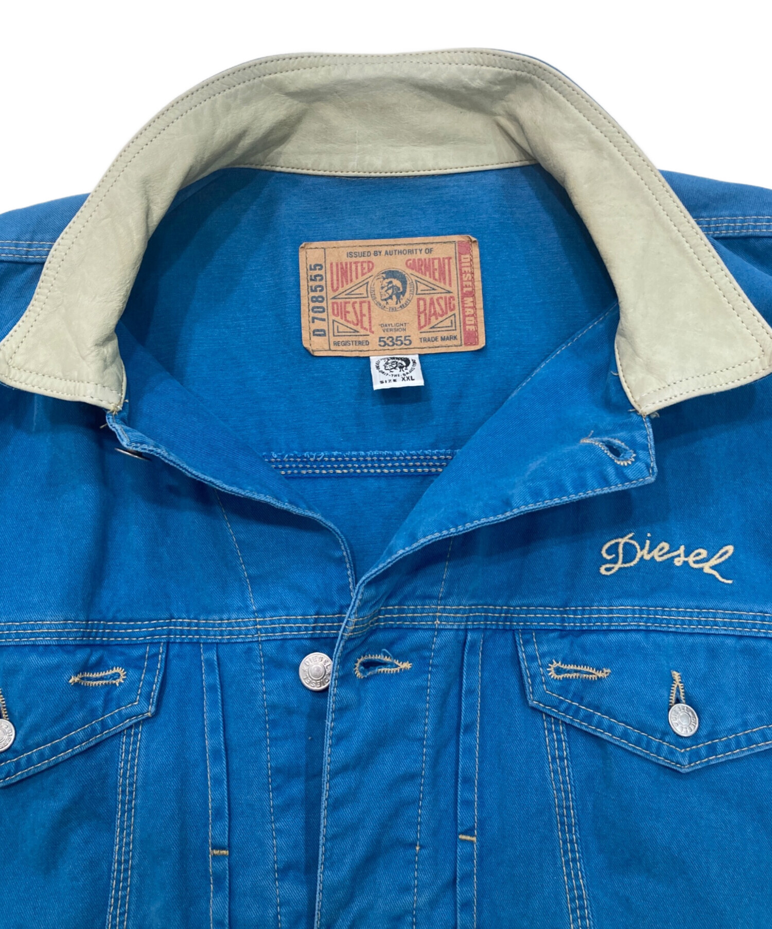 中古・古着通販】DIESEL (ディーゼル) 襟レザートラッカージャケット