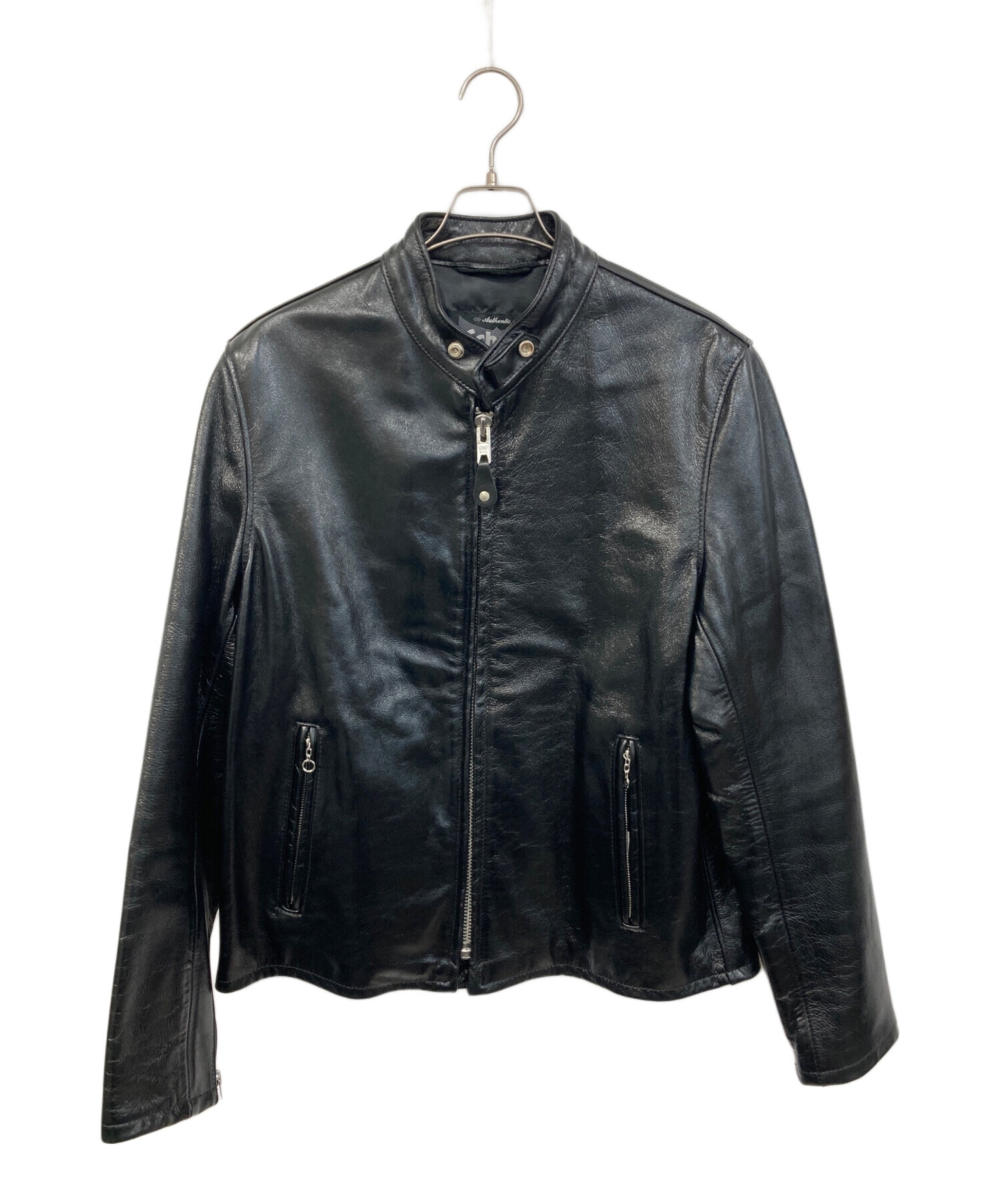 希少モデル　Schott 654 XL シングルライダース USA戦　製　黒 中古・古着通販】Schott (ショット) 654 シングルライダースジャケット