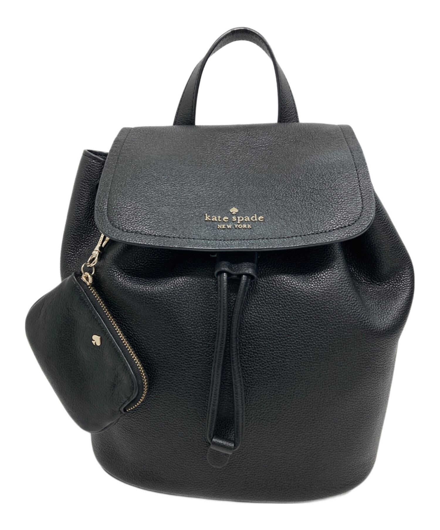 ケイトスペード　ロージー ミディアム フラップ バックパック　ブラック 中古・古着通販】Kate Spade (ケイトスペード) ロージーミディアム