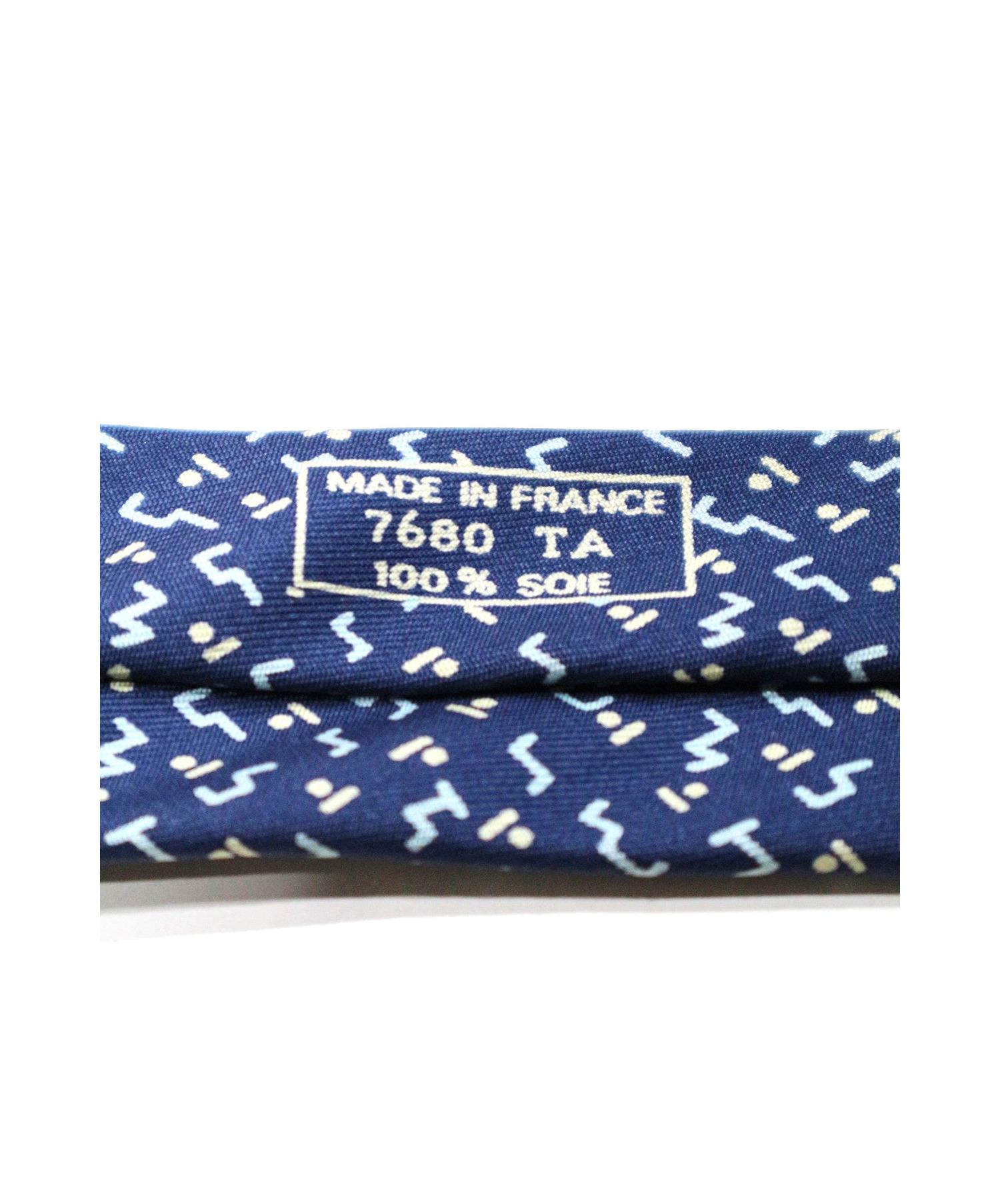 中古・古着通販】HERMES (エルメス) シルクネクタイ ネイビー
