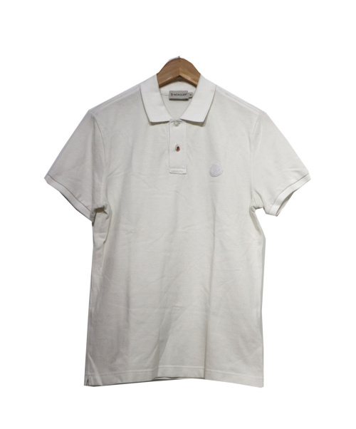 【美品】モンクレール MONCLER ポロシャツ S MONCLER - MONCLER モンクレール ポロシャツ S 白 【古着】【中古
