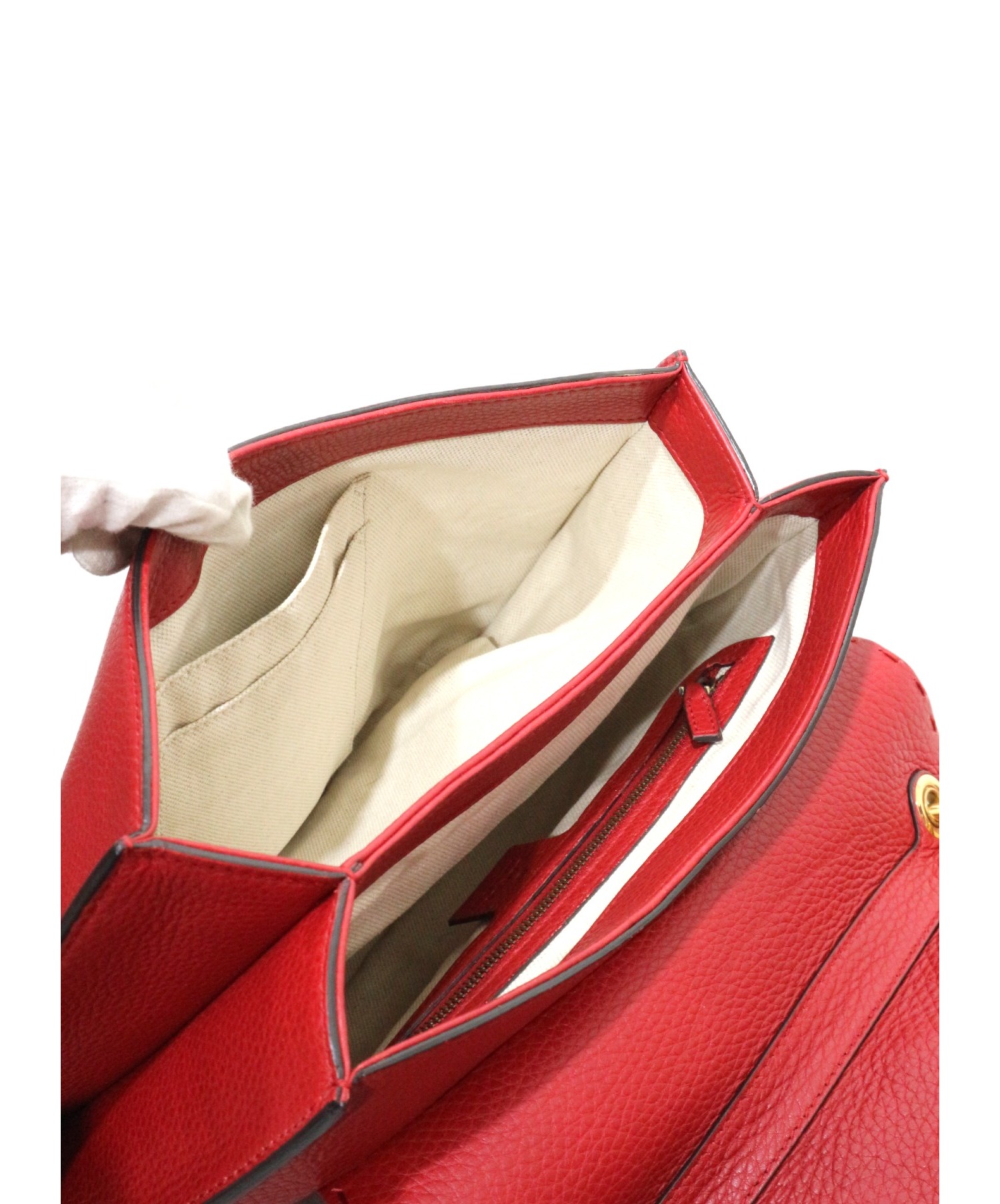 中古・古着通販】GUCCI (グッチ) ショルダーバッグ レッド 409154