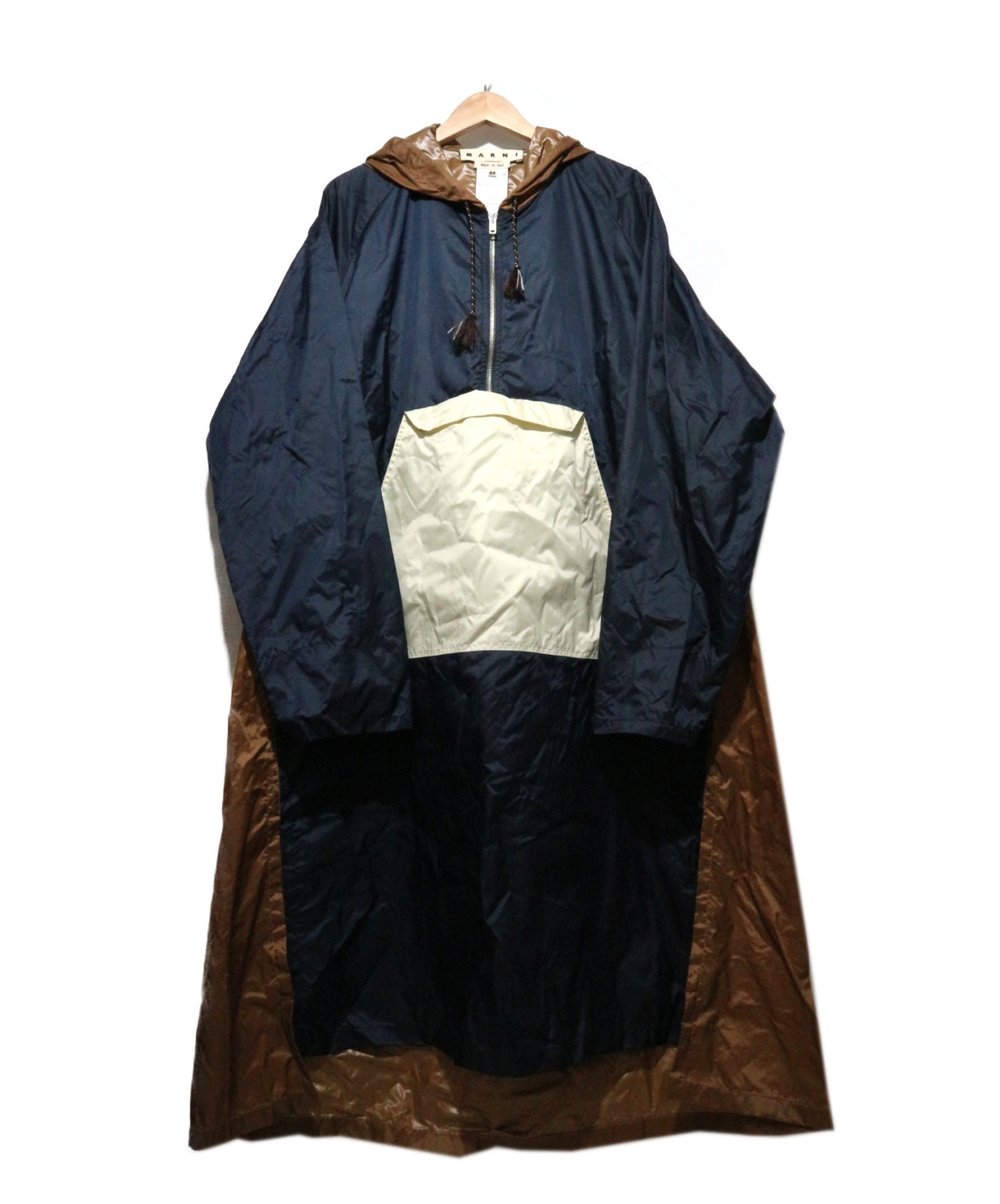 中古・古着通販】MARNI (マルニ) レインコート ネイビー×ブラウン