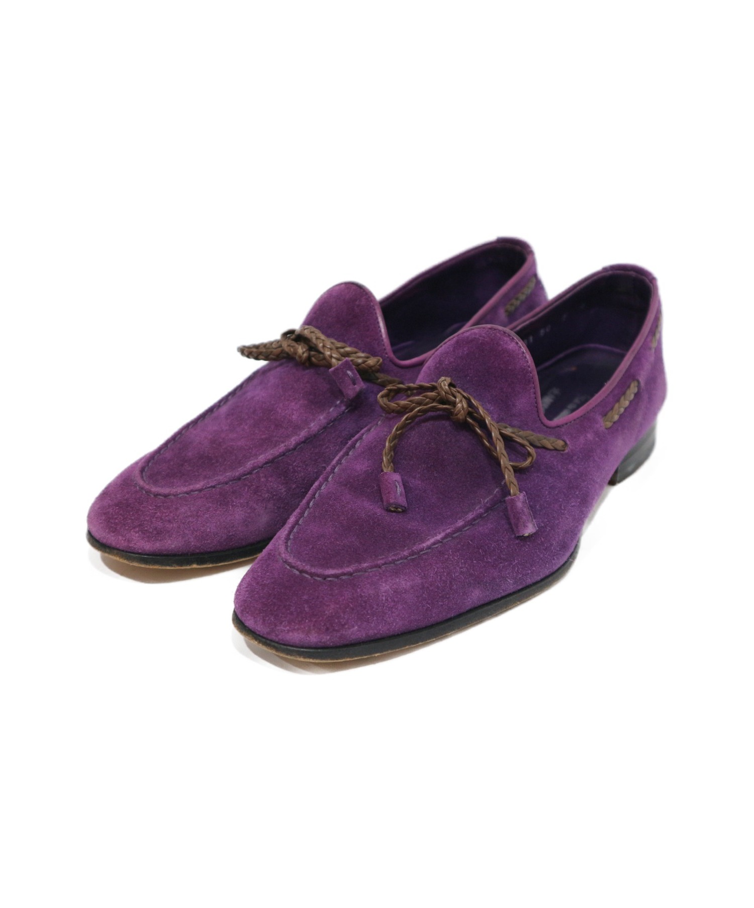 中古・古着通販】Santoni (サントーニ) スウェードリボンローファー 
