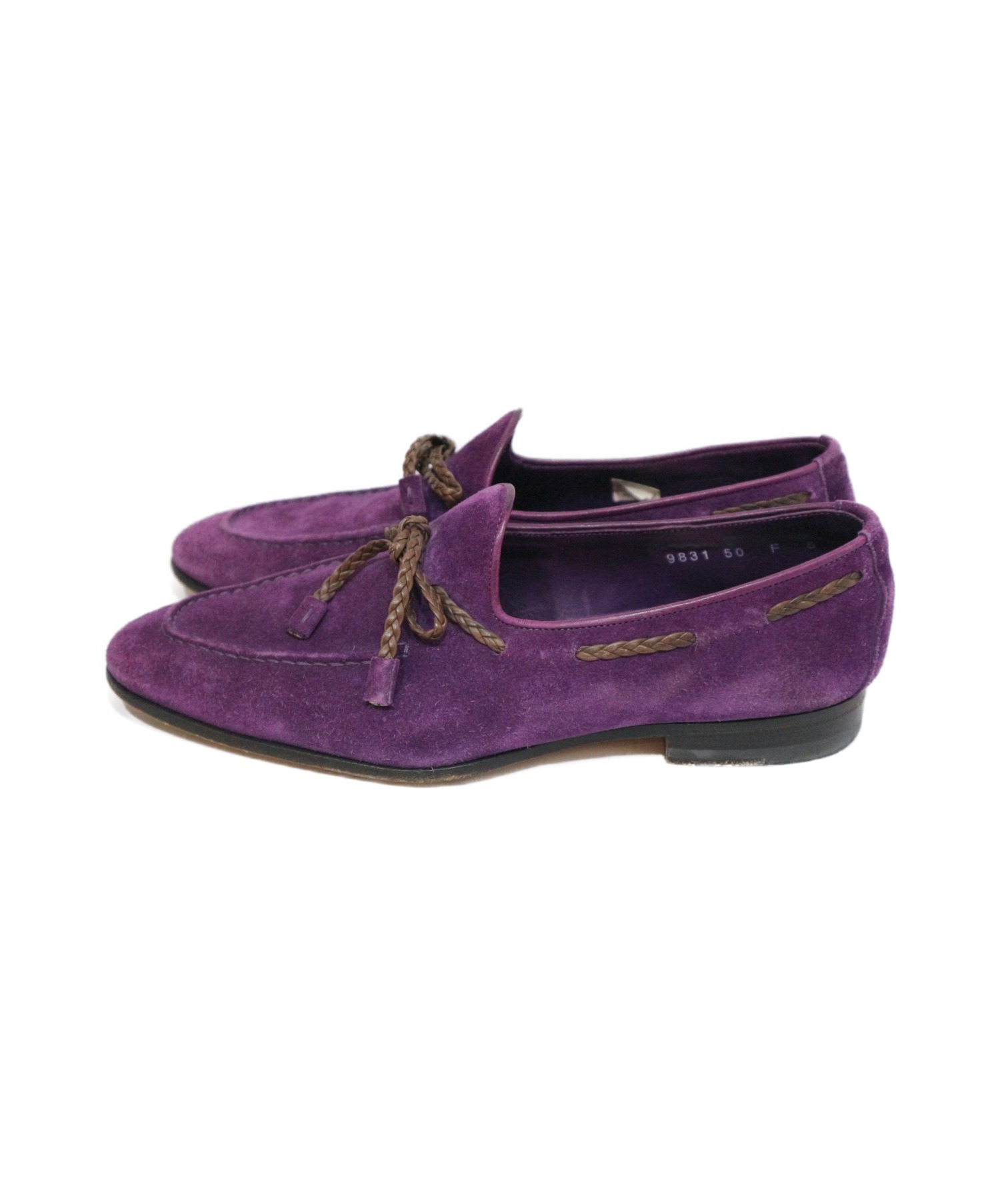 中古・古着通販】Santoni (サントーニ) スウェードリボンローファー 