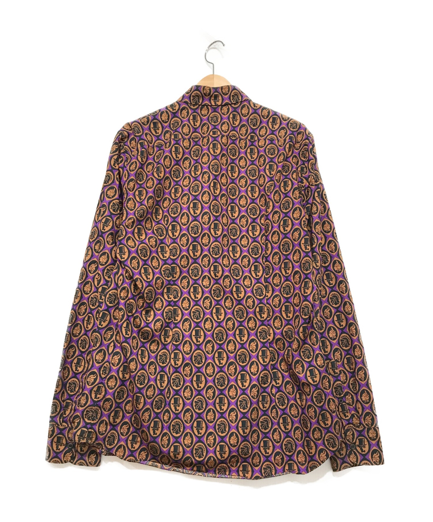中古・古着通販】PRADA (プラダ) 総柄シャツ パープル×ブラウン