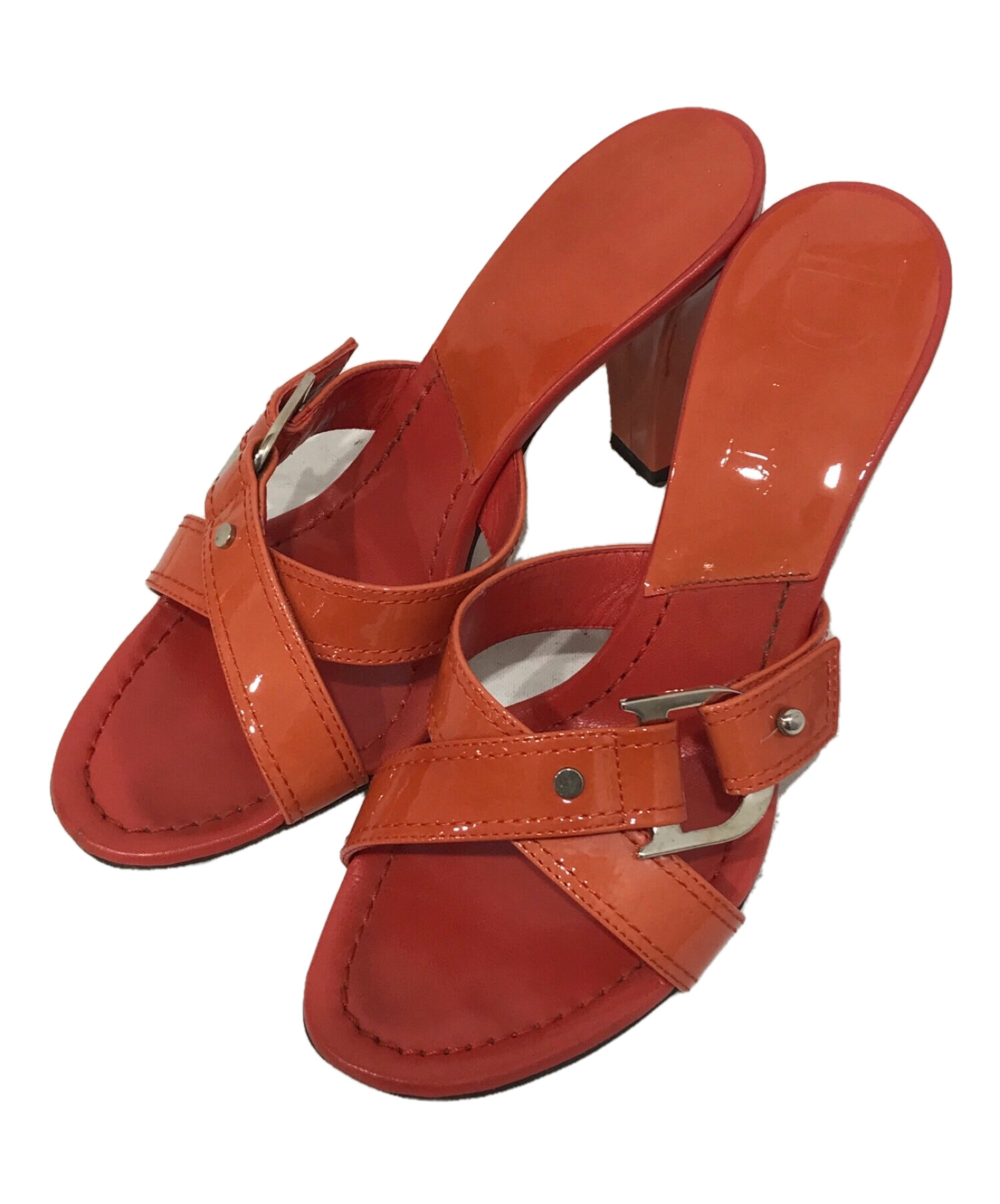 【美品】dior サンダル　36 大変キレイです 中古・古着通販】Dior (ディオール) サンダル オレンジ サイズ:36