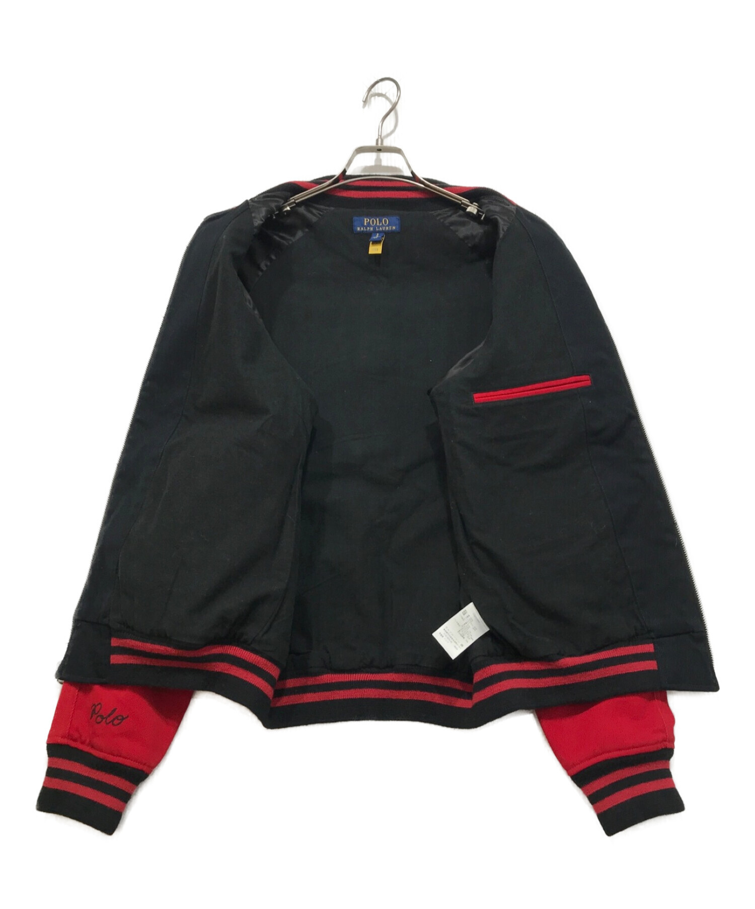 POLO スタジャン ブラック/レッド 中古・古着通販】POLO RALPH LAUREN (ポロ・ラルフローレン