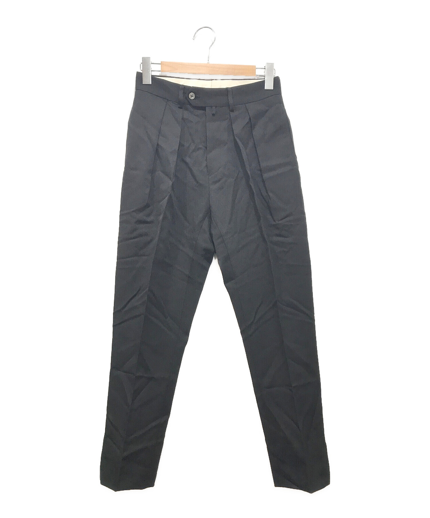 中古・古着通販】NEAT (ニート) 2タックパンツ ブラック サイズ 中古・古着通販】NEAT (ニート) 2タックパンツ ブラック サイズ