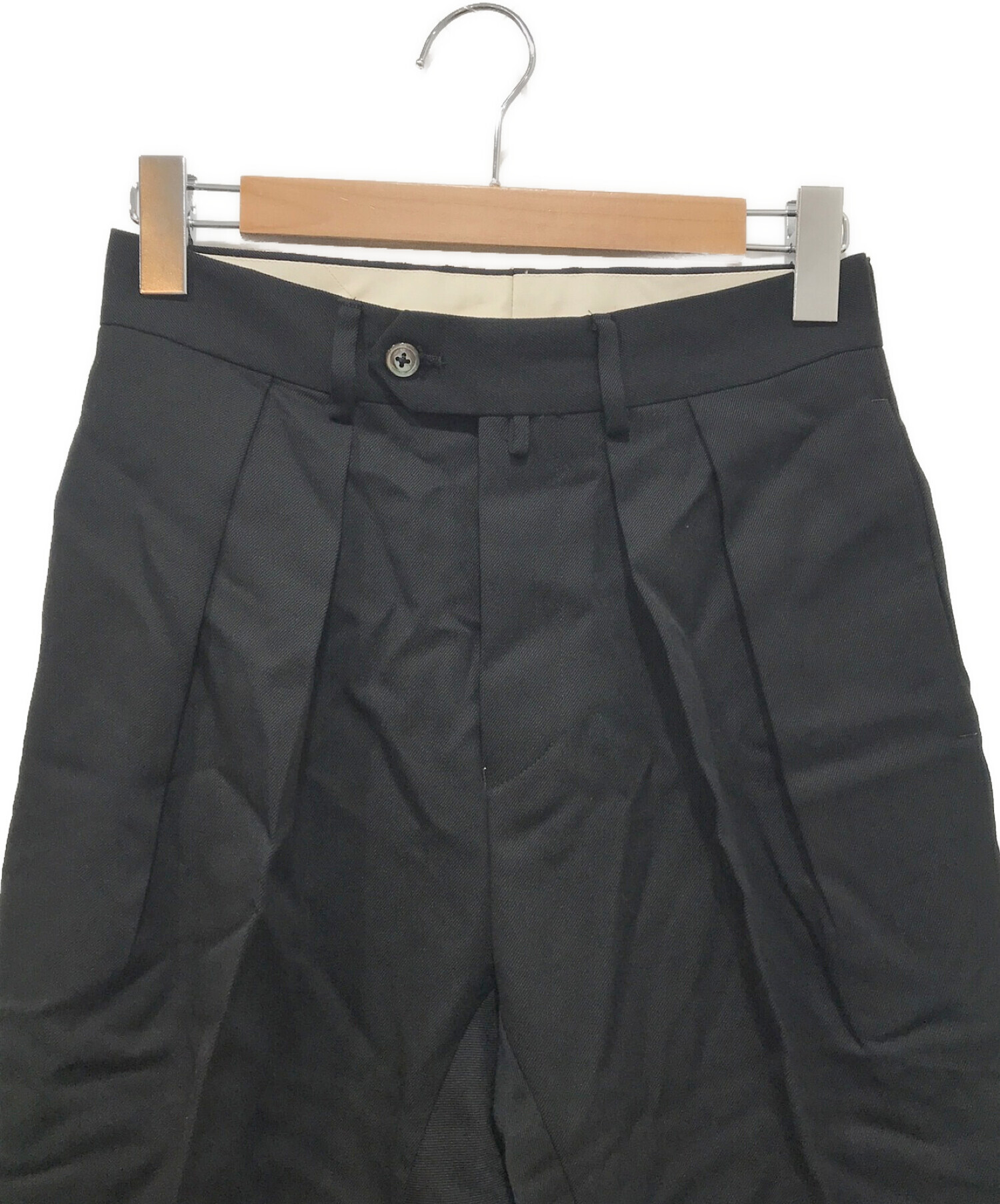 中古・古着通販】NEAT (ニート) 2タックパンツ ブラック サイズ 中古・古着通販】NEAT (ニート) 2タックパンツ ブラック サイズ