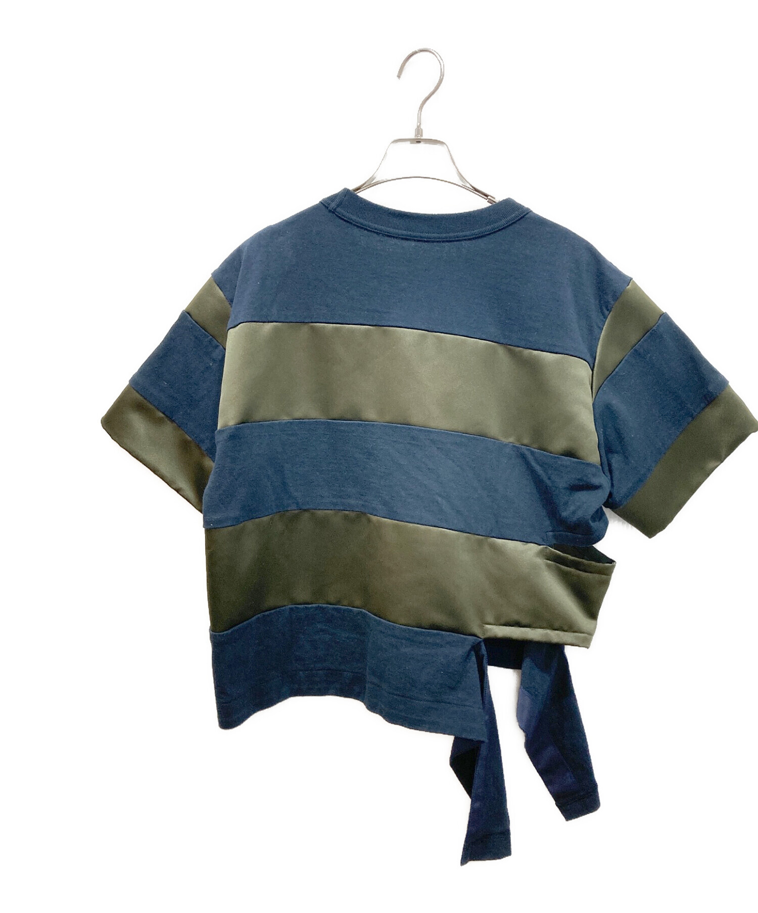 【美品】sacai　ドッキングスウェットシャツ　サイドポケット有　ネイビー　M sacai ドッキングスウェットシャツ 美品】sacai ドッキングスウェット