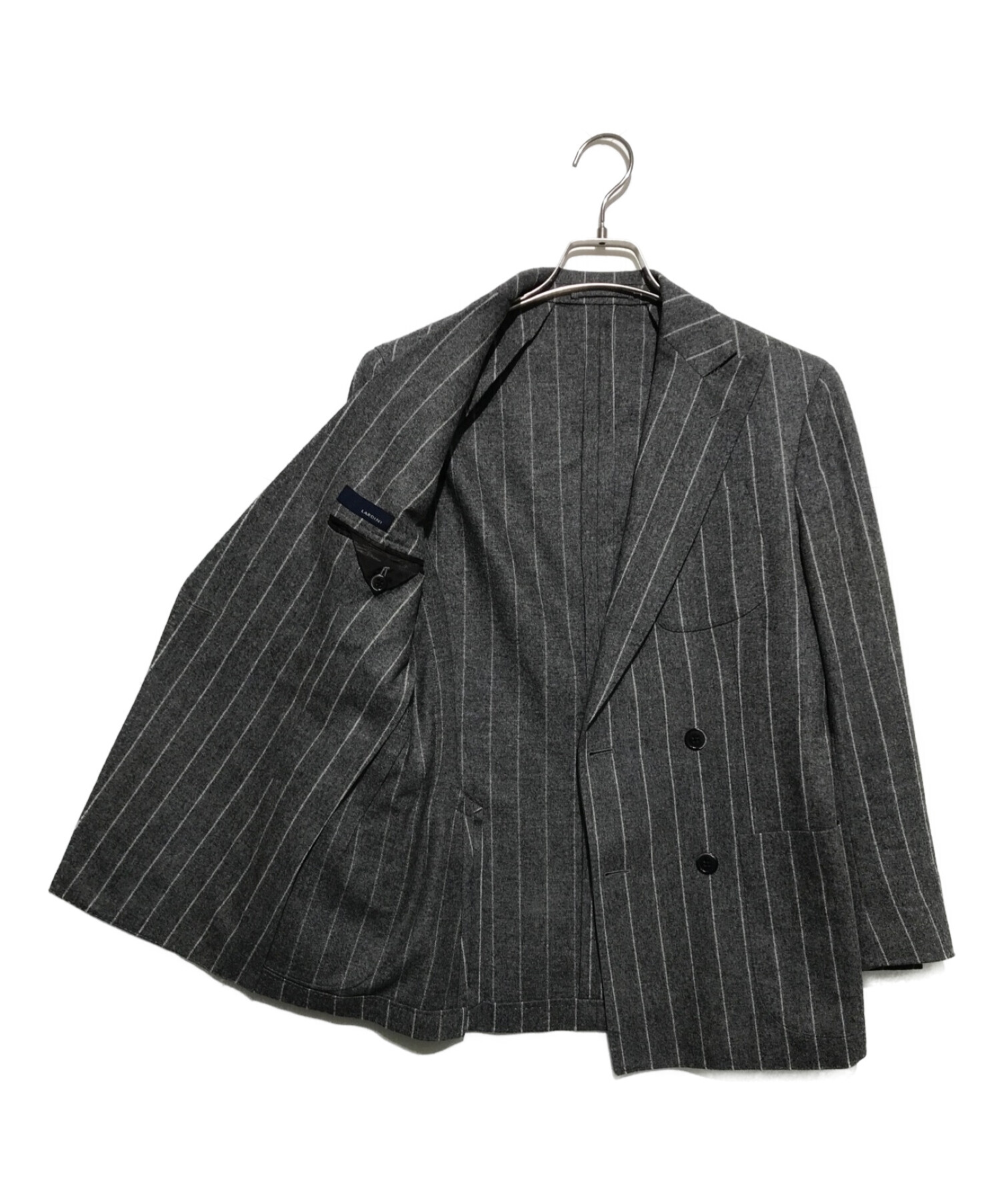 LARDINI テーラードジャケット ダークグレー　未使用 LARDINI グレー テーラードジャケット
