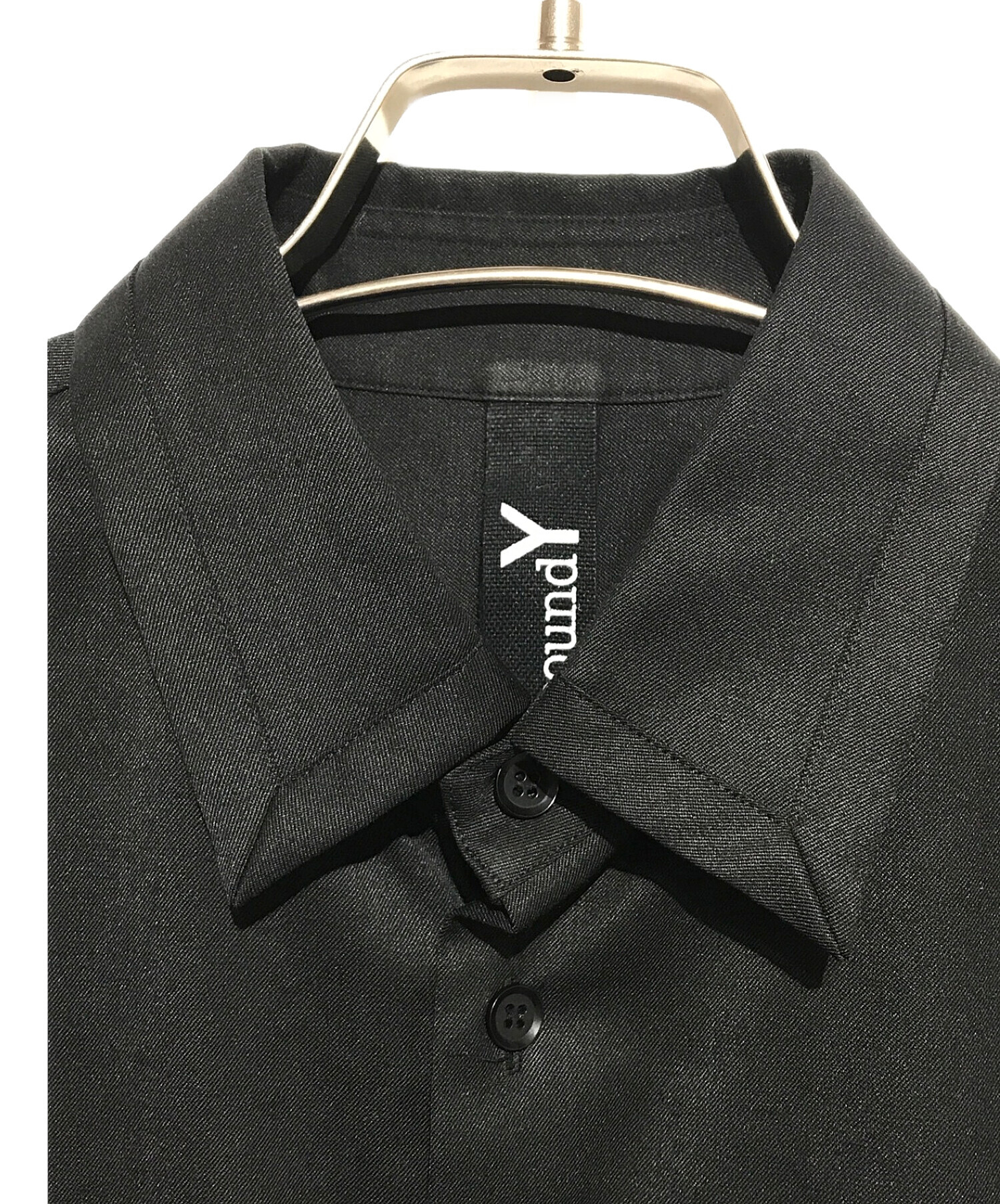 中古・古着通販】GROUND Y (グラウンドワイ) ロングウールギャバシャツ