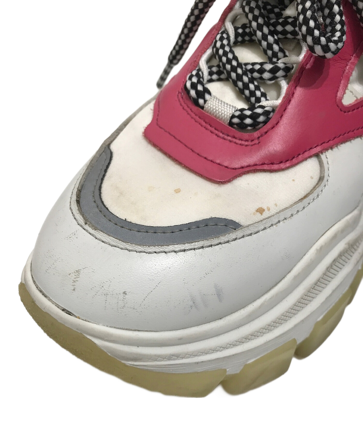 PRADA プラダ　ホワイト/ピンク スニーカー　美品　格安　レザー PRADA プラダ ホワイト/ピンク スニーカー 美品 格安 レザー