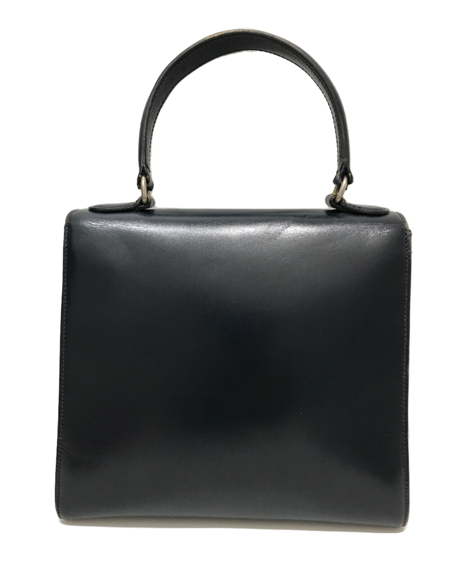 中古・古着通販】CELINE (セリーヌ) ガンチーニハンドバッグ ネイビー