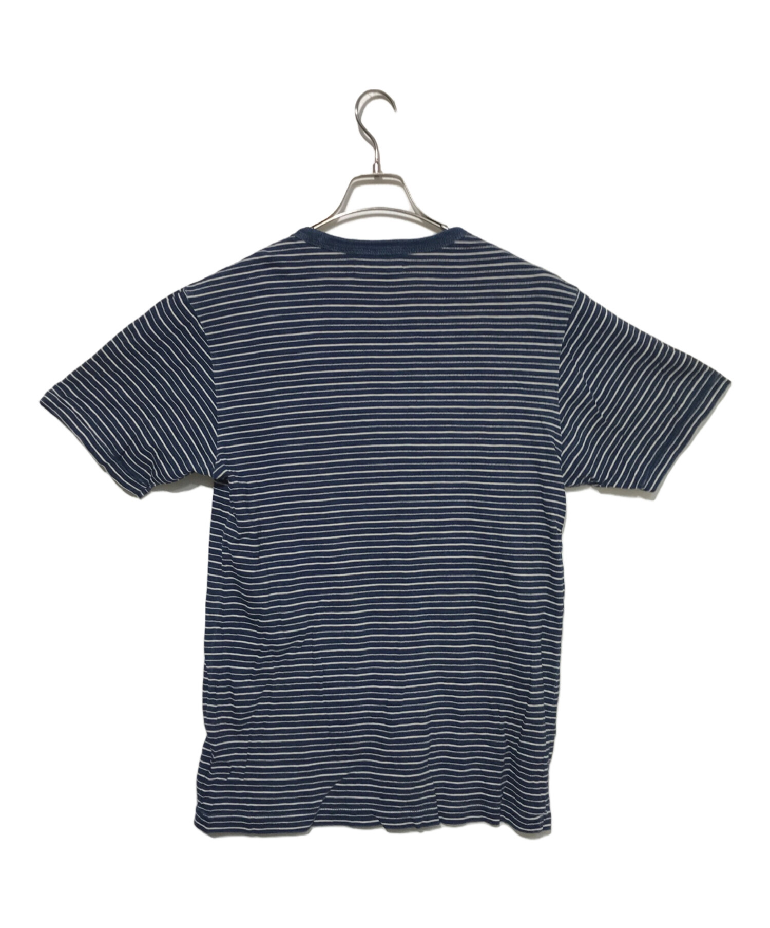 中古・古着通販】RRL (ダブルアールエル) ストライプTシャツ ネイビー 