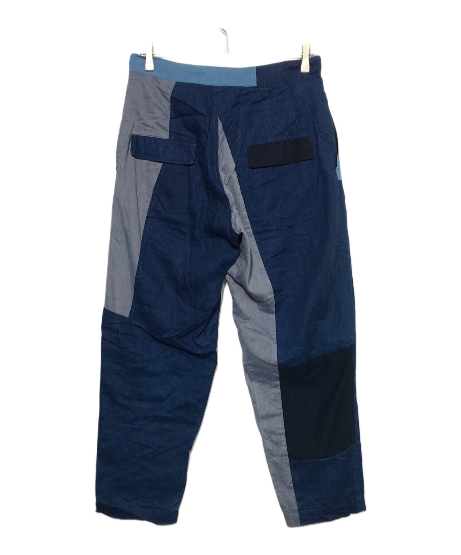 Y's ワイズ サルエルパンツ ブルー サイズ2 変形 Y's ワイズ パンツ ブルー Y's ワイズ サルエルパンツ ブルー サイズ2
