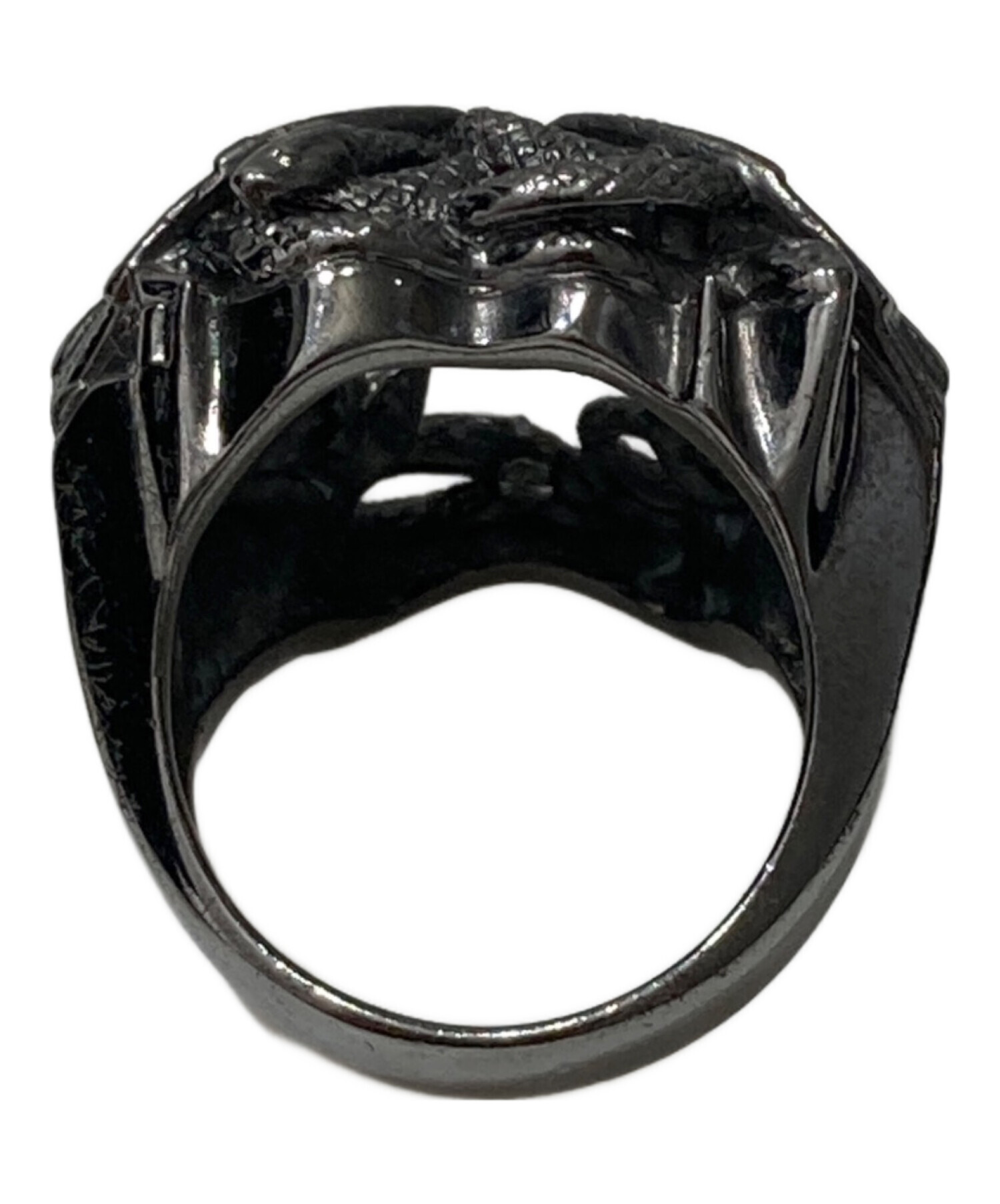 中古・古着通販】VERSACE (ヴェルサーチェ) メデューサリング ブラック 