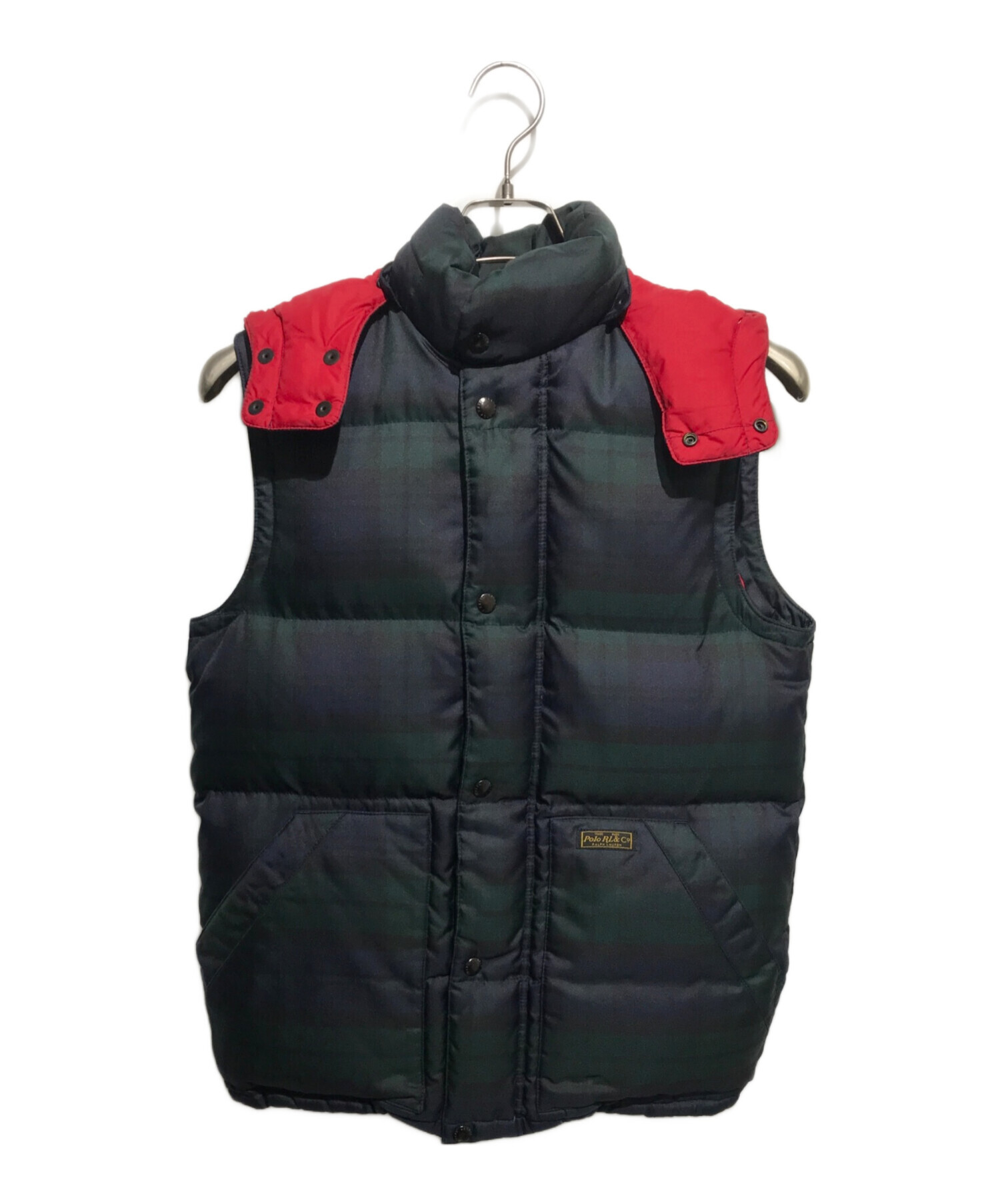 Polo Ralph Lauren ダウンベスト ブラック/レッドチェック 中古・古着通販】POLO RALPH LAUREN (ポロ・ラルフローレン) ブラック
