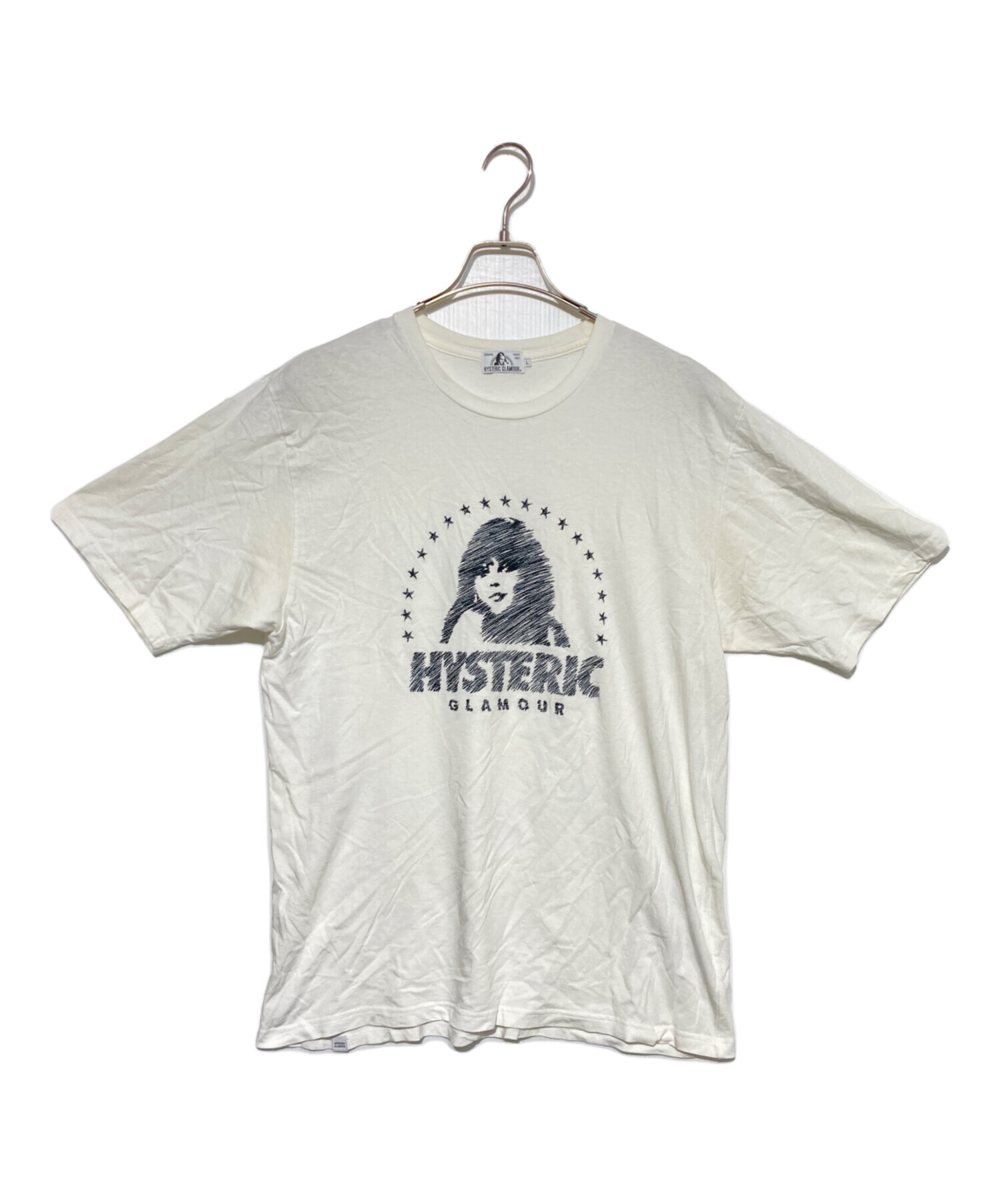 HYSTERIC GLAMOUR　STAR CIRCLE WOMAN刺繍Tシャツ HYSTERIC GLAMOUR - HYSTERIC GLAMOUR STAR CIRCLE WOMAN刺繍Tシャツの