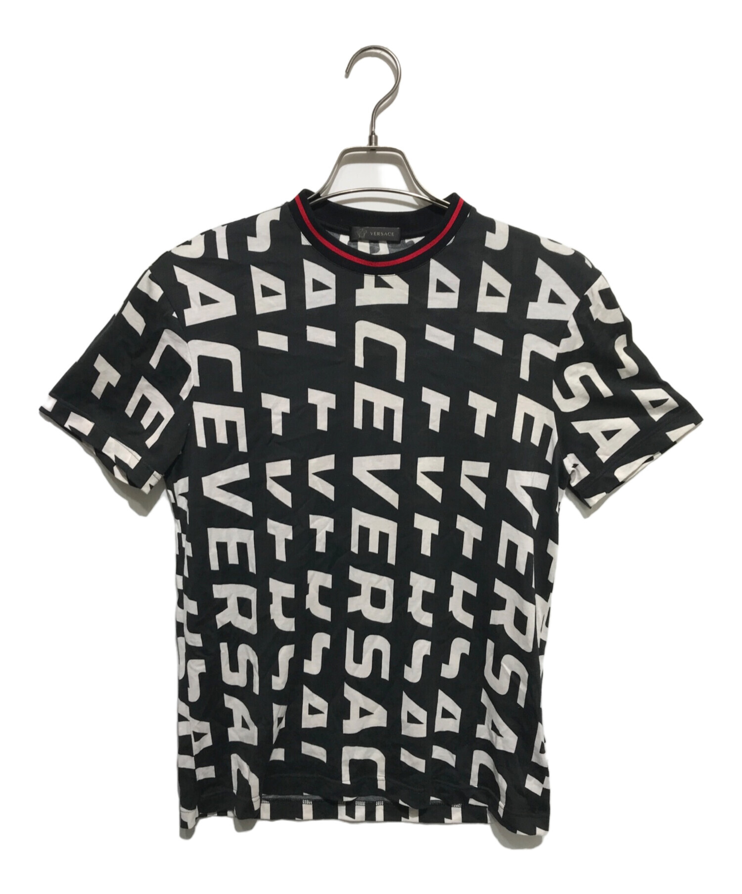 中古・古着通販】VERSACE (ヴェルサーチ) ロゴTシャツ ブラック サイズ 