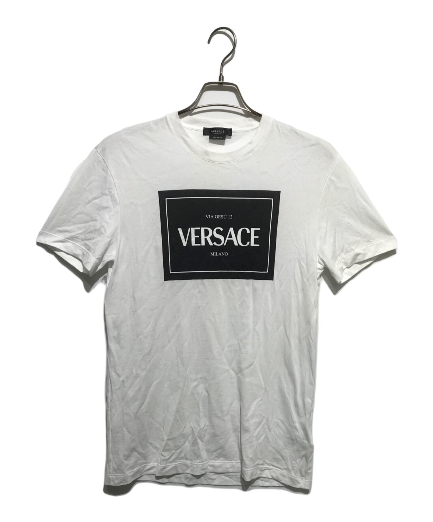 中古・古着通販】VERSACE (ヴェルサーチ) ボックスロゴTシャツ  