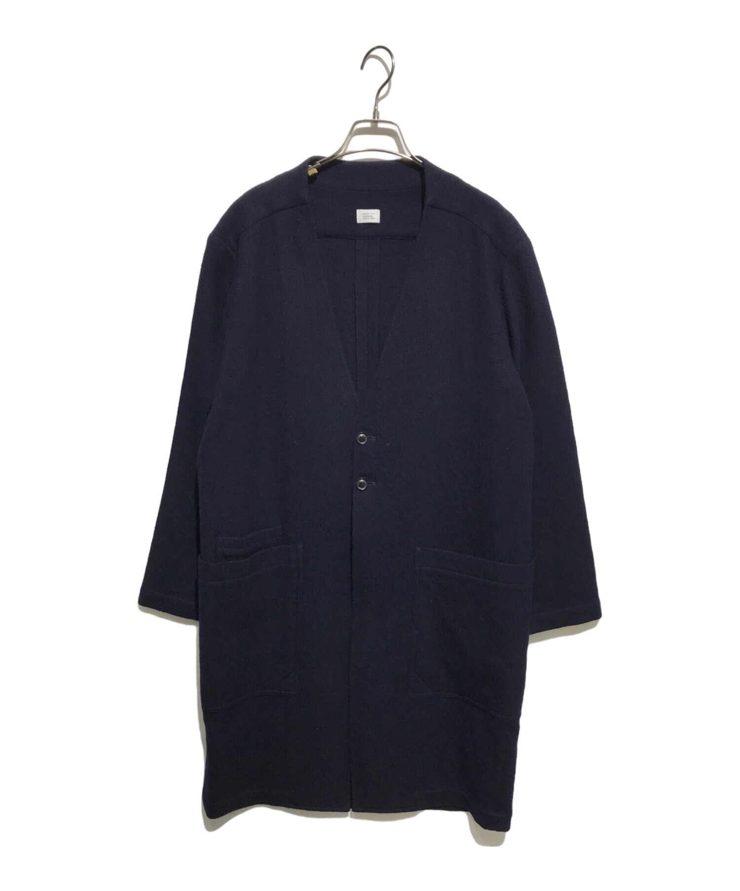 中古・古着通販】hatra (ハトラ) ウールチェスターコート ネイビー