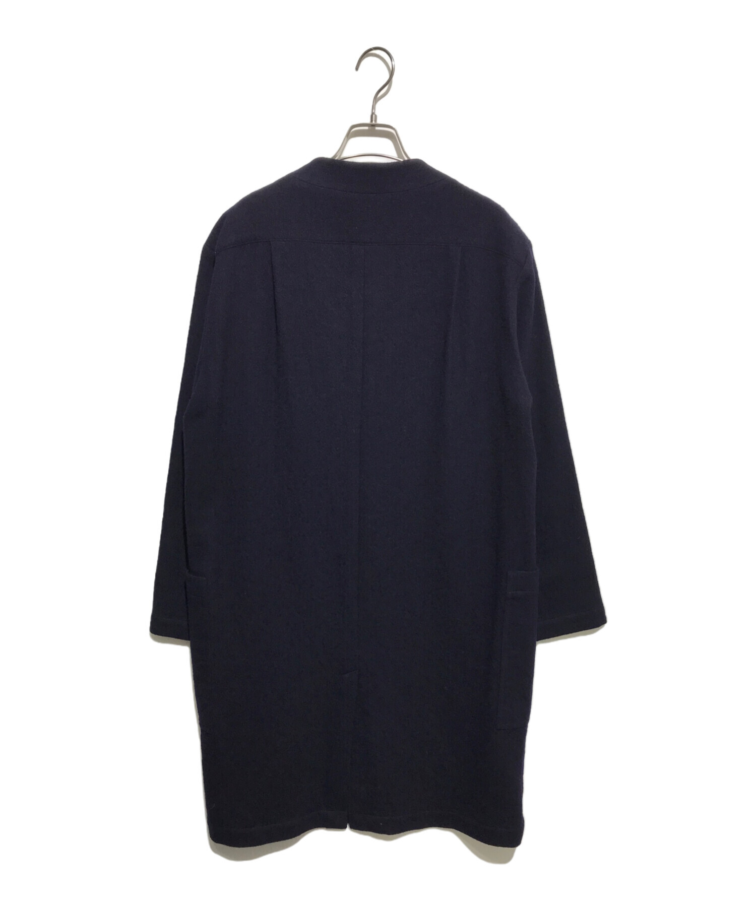 ハトラのメンズコート　クリーニング済☆ 中古・古着通販】hatra (ハトラ) ウールチェスターコート ネイビー