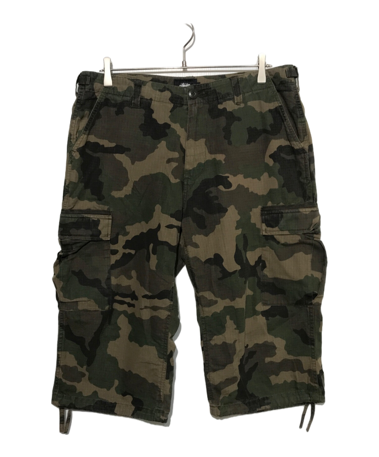 中古・古着通販】stussy (ステューシー) カモフラハーフカーゴパンツ 