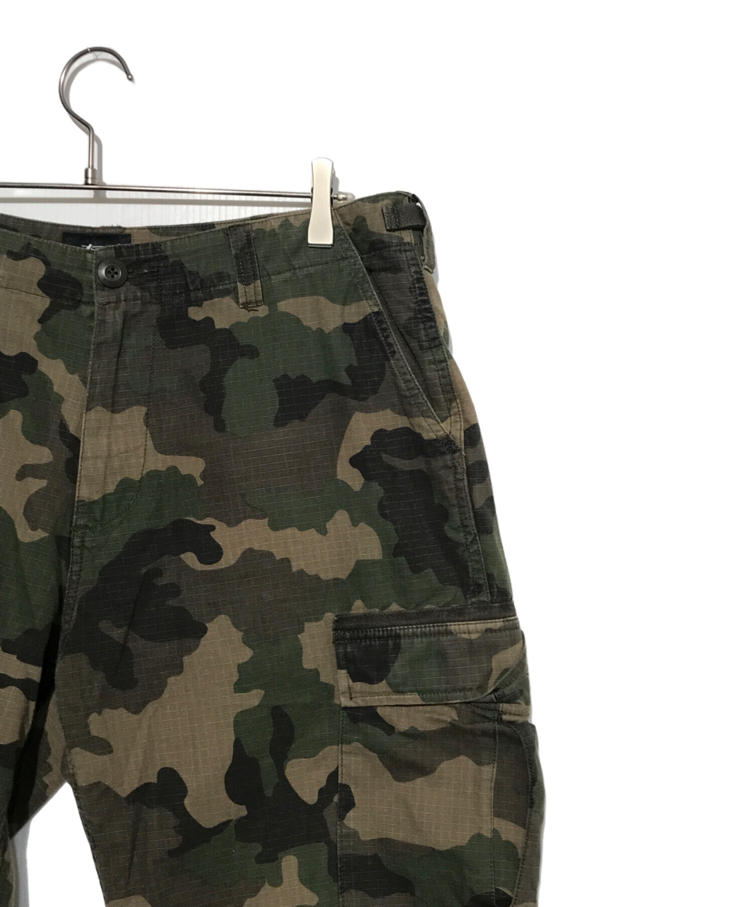 中古・古着通販】stussy (ステューシー) カモフラハーフカーゴパンツ 
