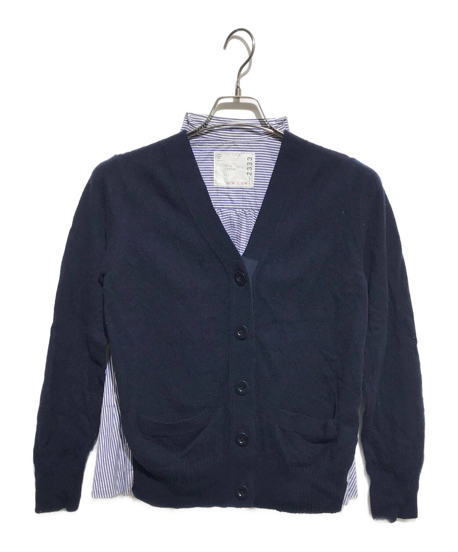 中古・古着通販】sacai (サカイ) バックプリーツデザインウール切替