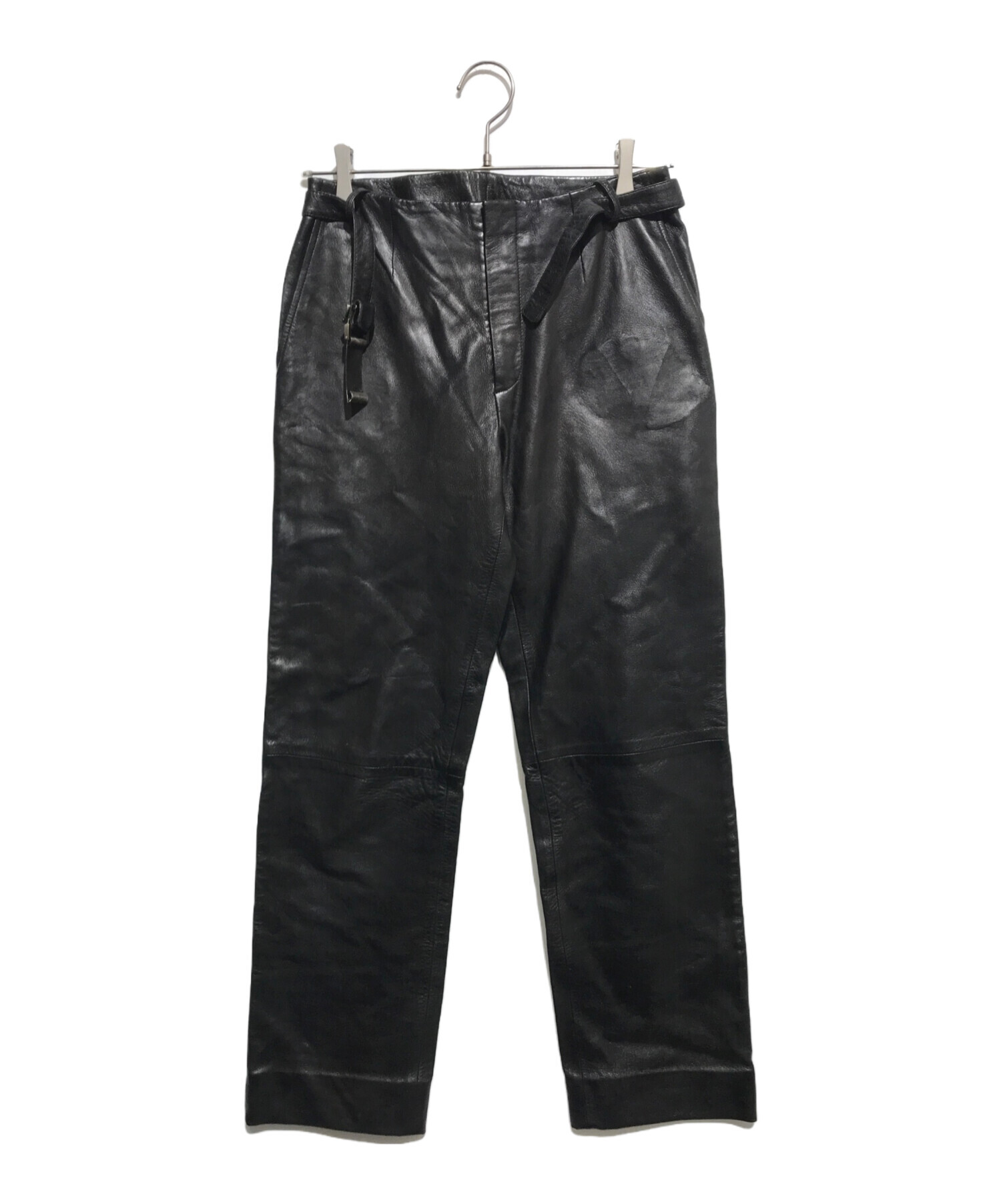 美品 GUCCI グッチ ラムレザーパンツ 中古・古着通販】GUCCI (グッチ) ラムレザーパンツ ブラック サイズ:40