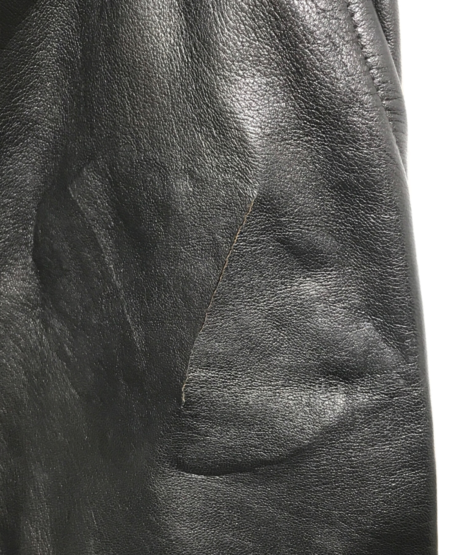 GUCCI グッチ ラムレザーパンツ 中古・古着通販】GUCCI (グッチ) ラムレザーパンツ ブラック