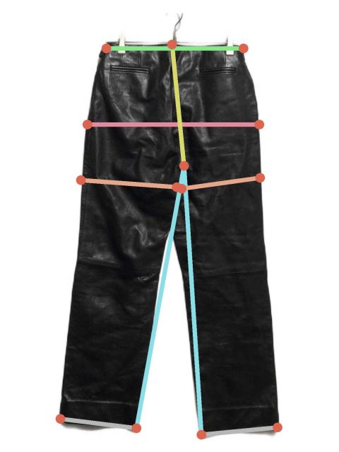 中古・古着通販】GUCCI (グッチ) ラムレザーパンツ ブラック サイズ:40