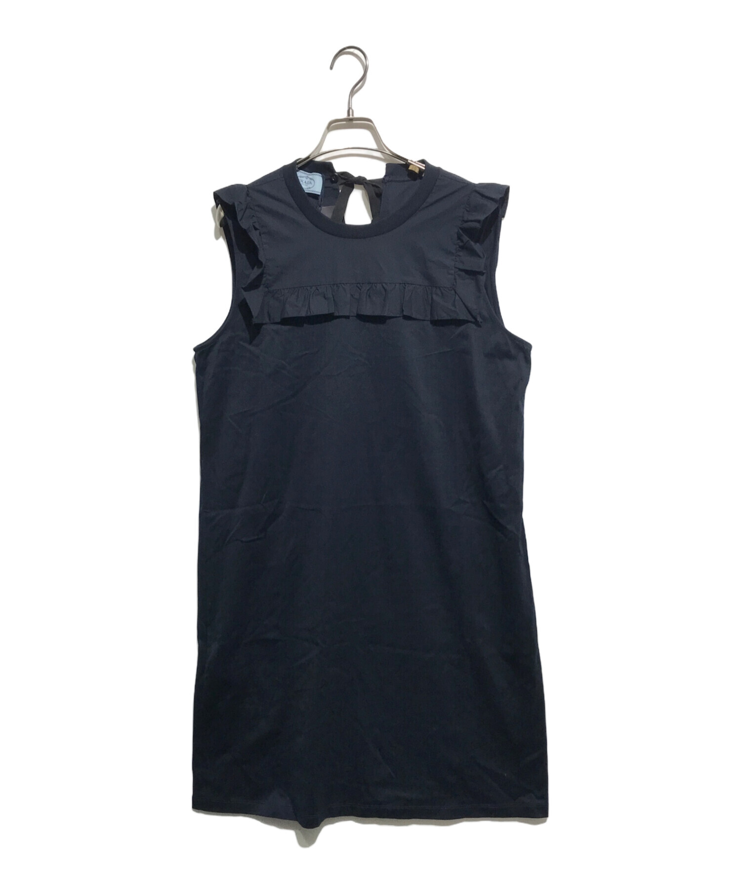 中古・古着通販】PRADA (プラダ) フリルノースリーブワンピース 