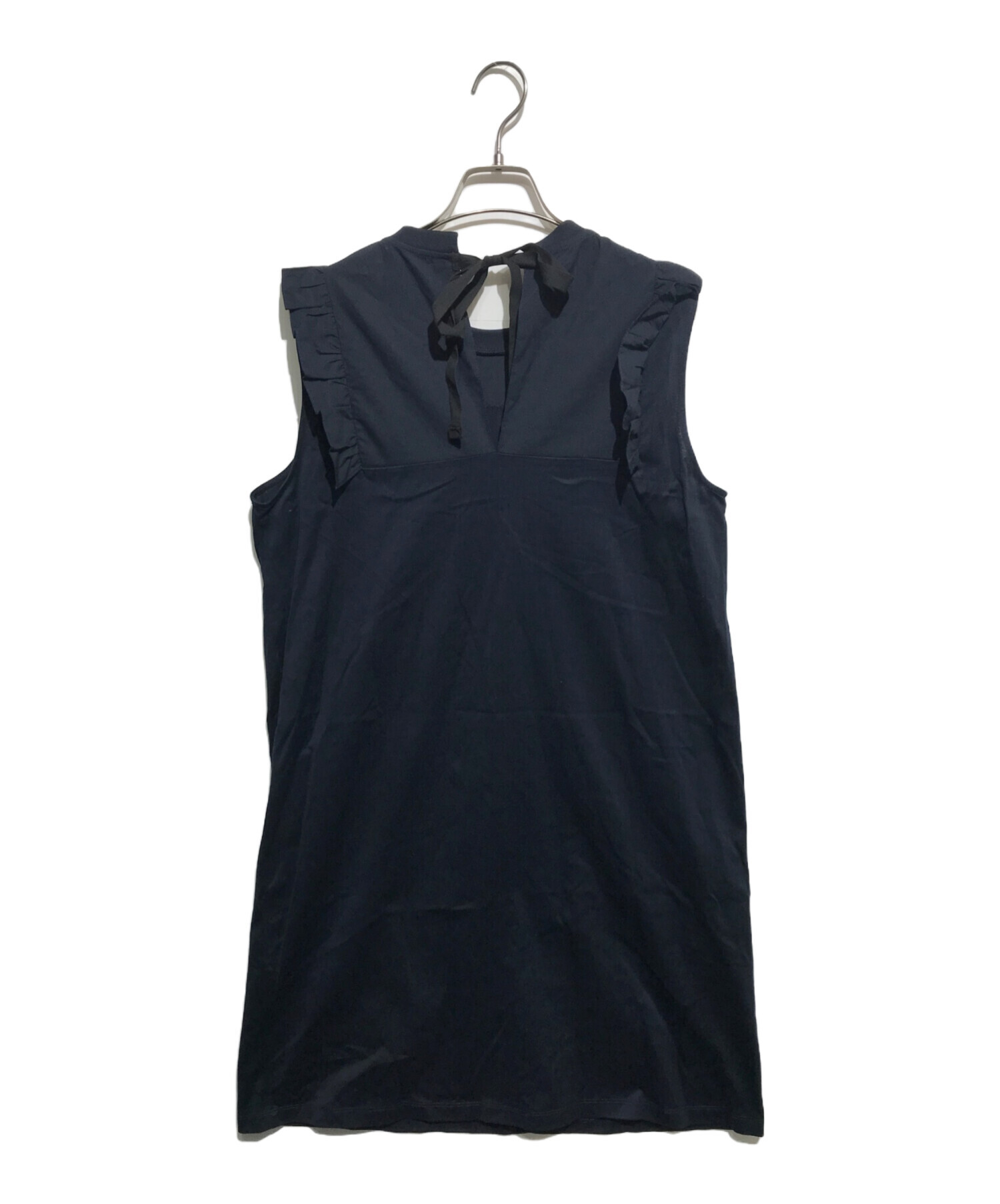 中古・古着通販】PRADA (プラダ) フリルノースリーブワンピース 