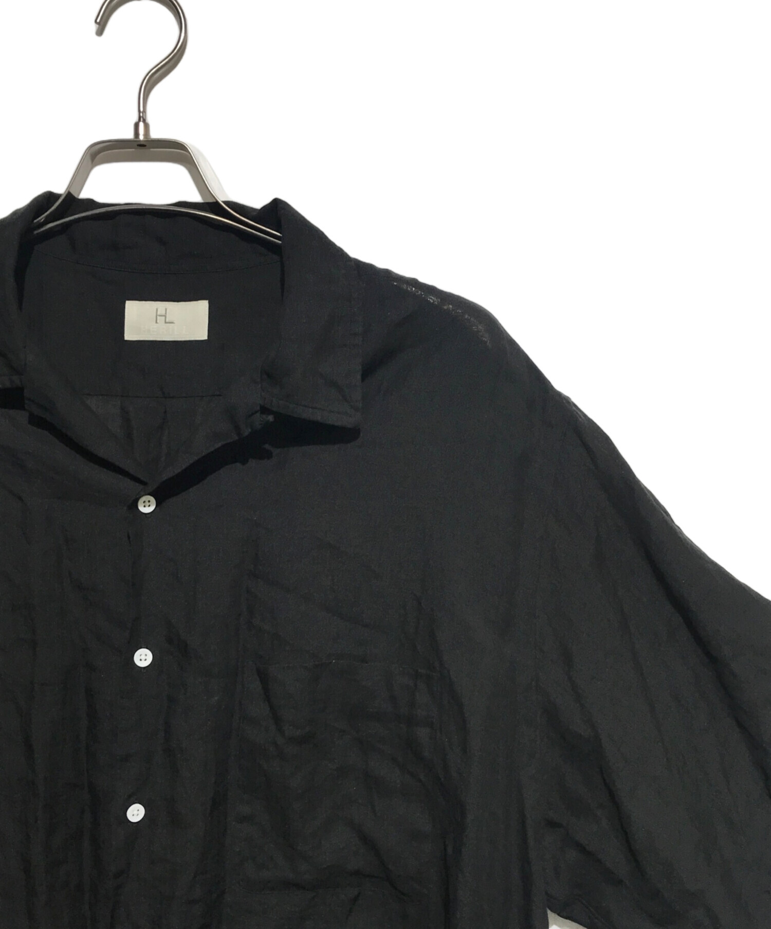 中古・古着通販】HERILL (ヘリル) Linen ramie Open collarシャツ