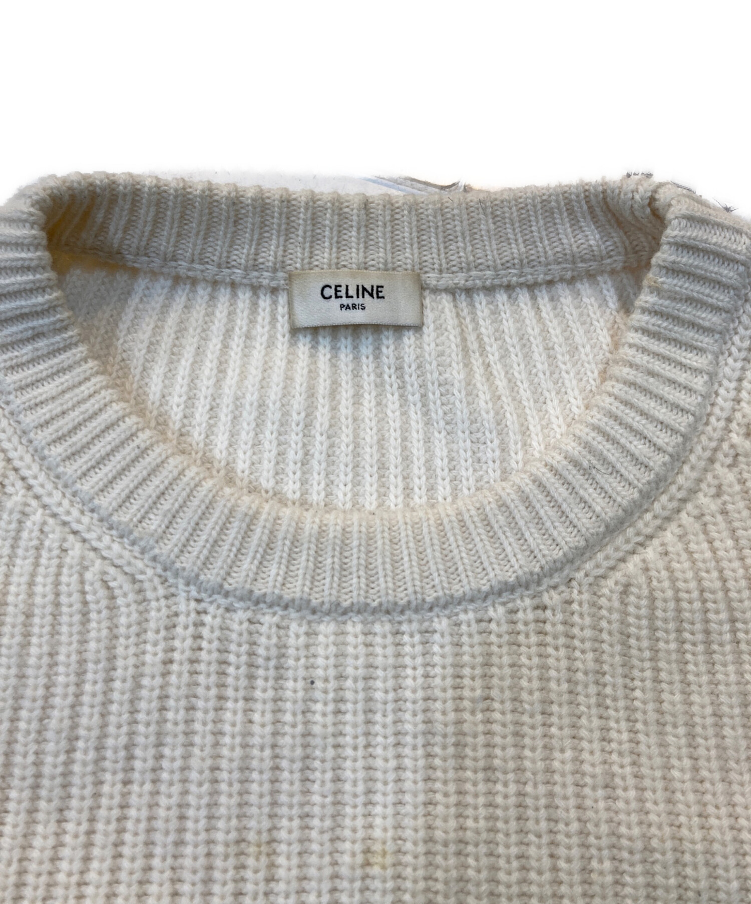 セリーヌ Celine オーバーサイズ ウール スタッズ ニット セーター 中古・古着通販】CELINE (セリーヌ) オーバーサイズウールニット