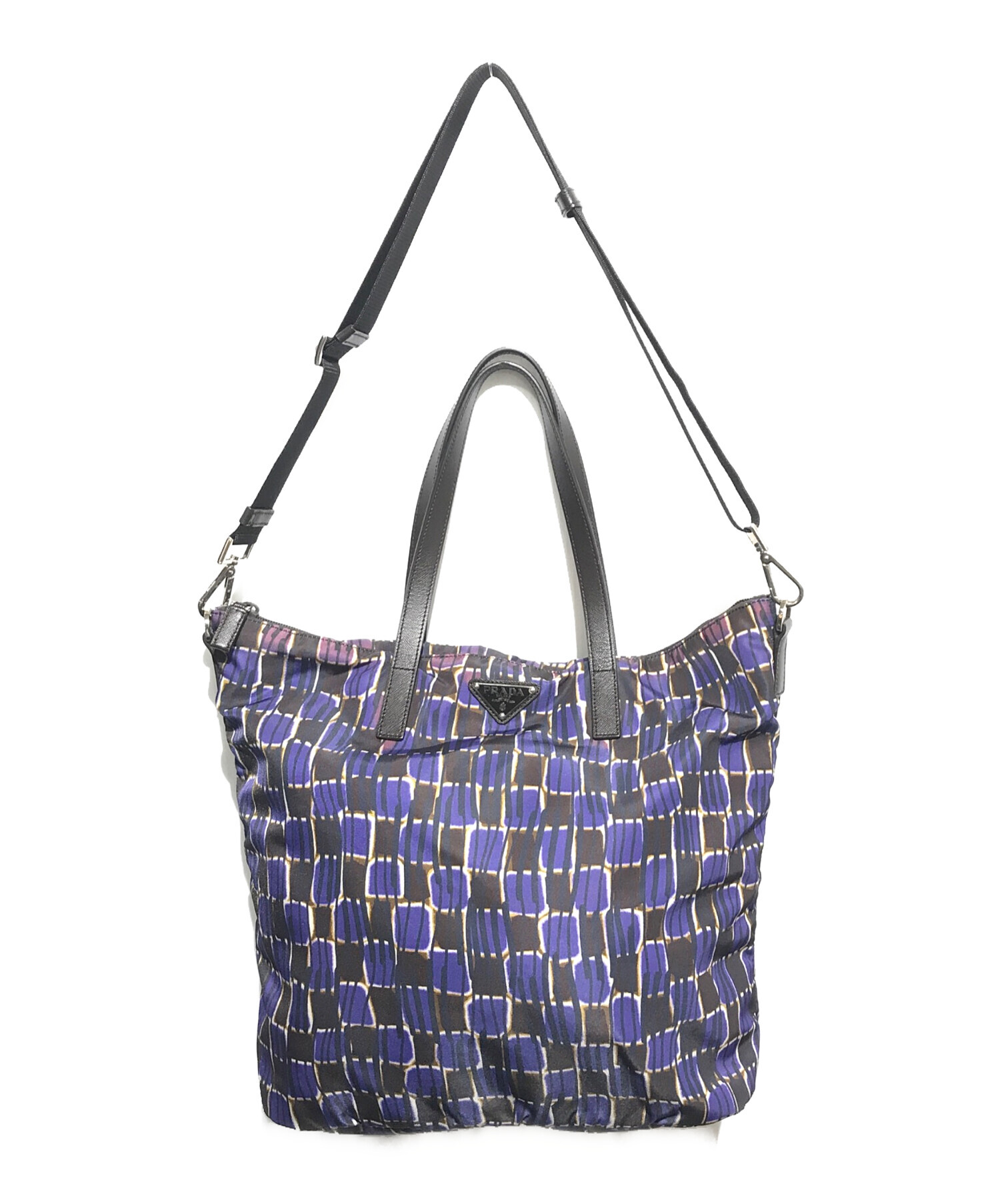 中古・古着通販】PRADA (プラダ) テスート総柄2WAYバッグ パープル