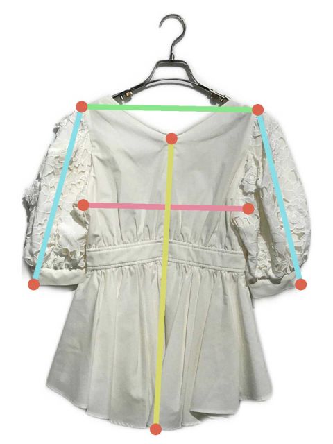 中古・古着通販】sheller (シェリエ) スリーブフラワーペプラム