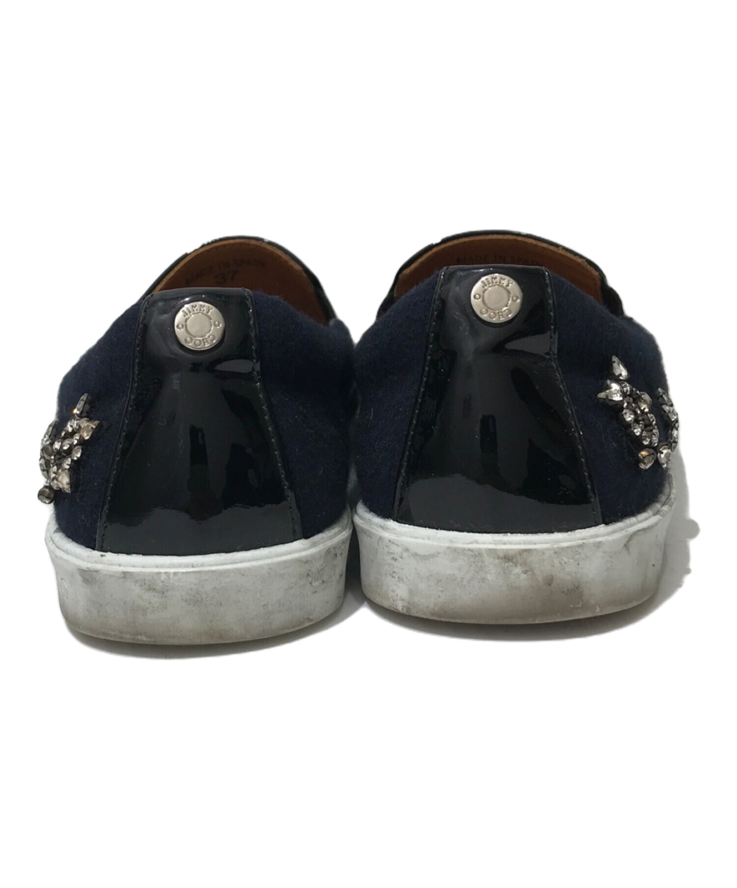 中古・古着通販】JIMMY CHOO (ジミーチュウ) ビジュー付きスリッポン 