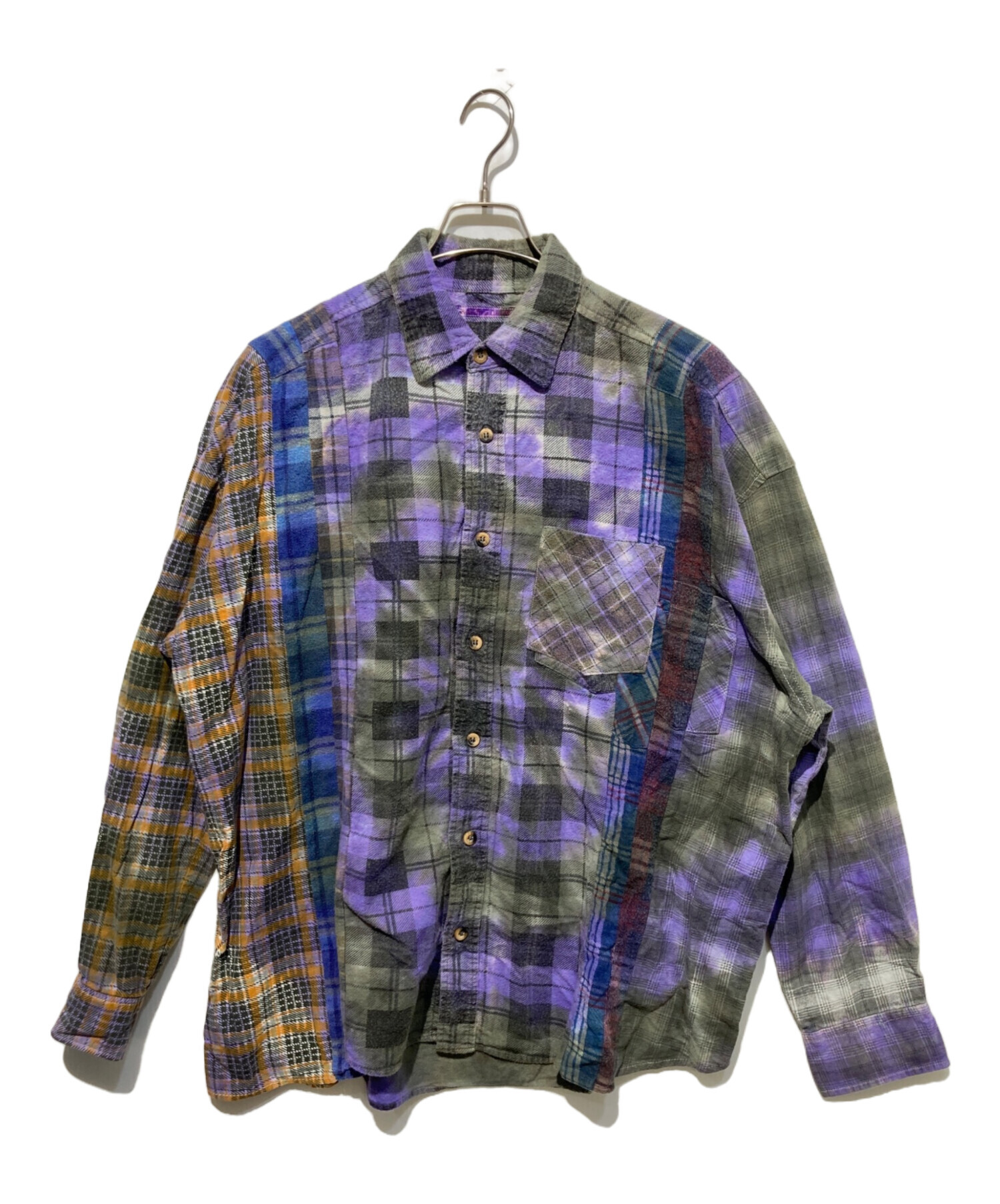 Rebuild by Needles ニードルズ リメイク ネルシャツ 1点物 ドメスティックブランド【Rebuild by Needles/リビルドバイニードルス