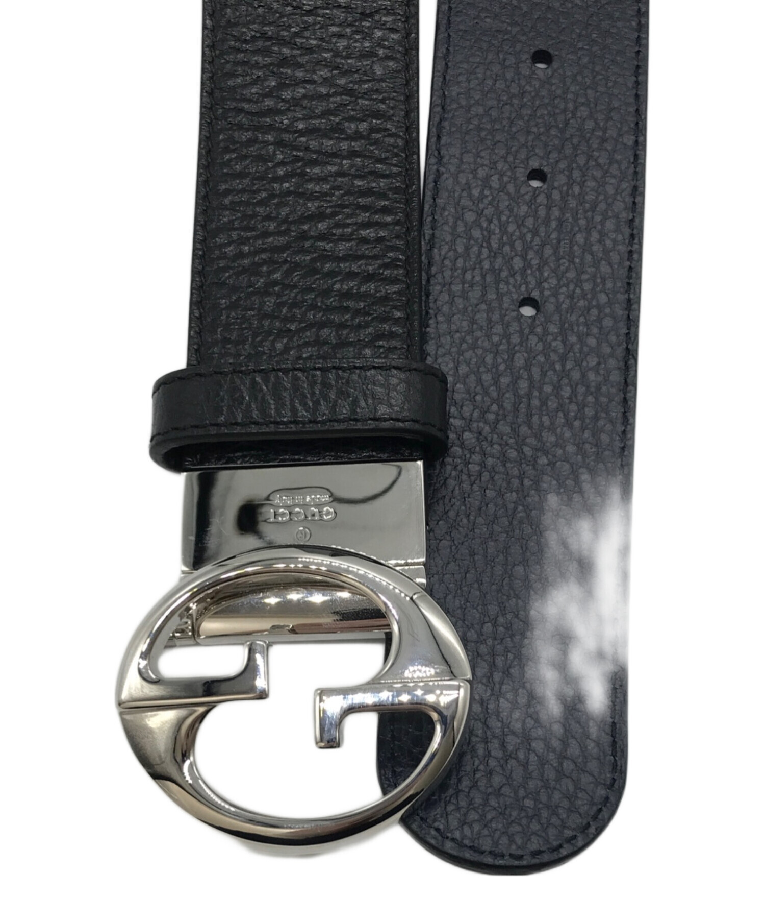 中古・古着通販】GUCCI (グッチ) レザーベルト ブラック｜ブランド