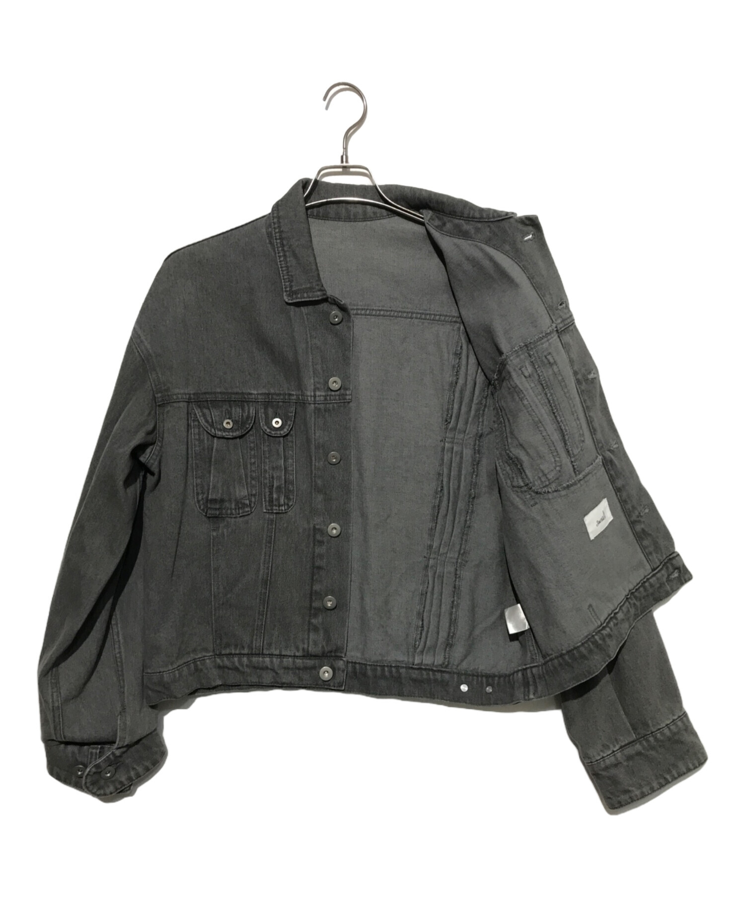 中古・古着通販】soerte (ソエルテ) デニムジャケット グレー サイズ:2  