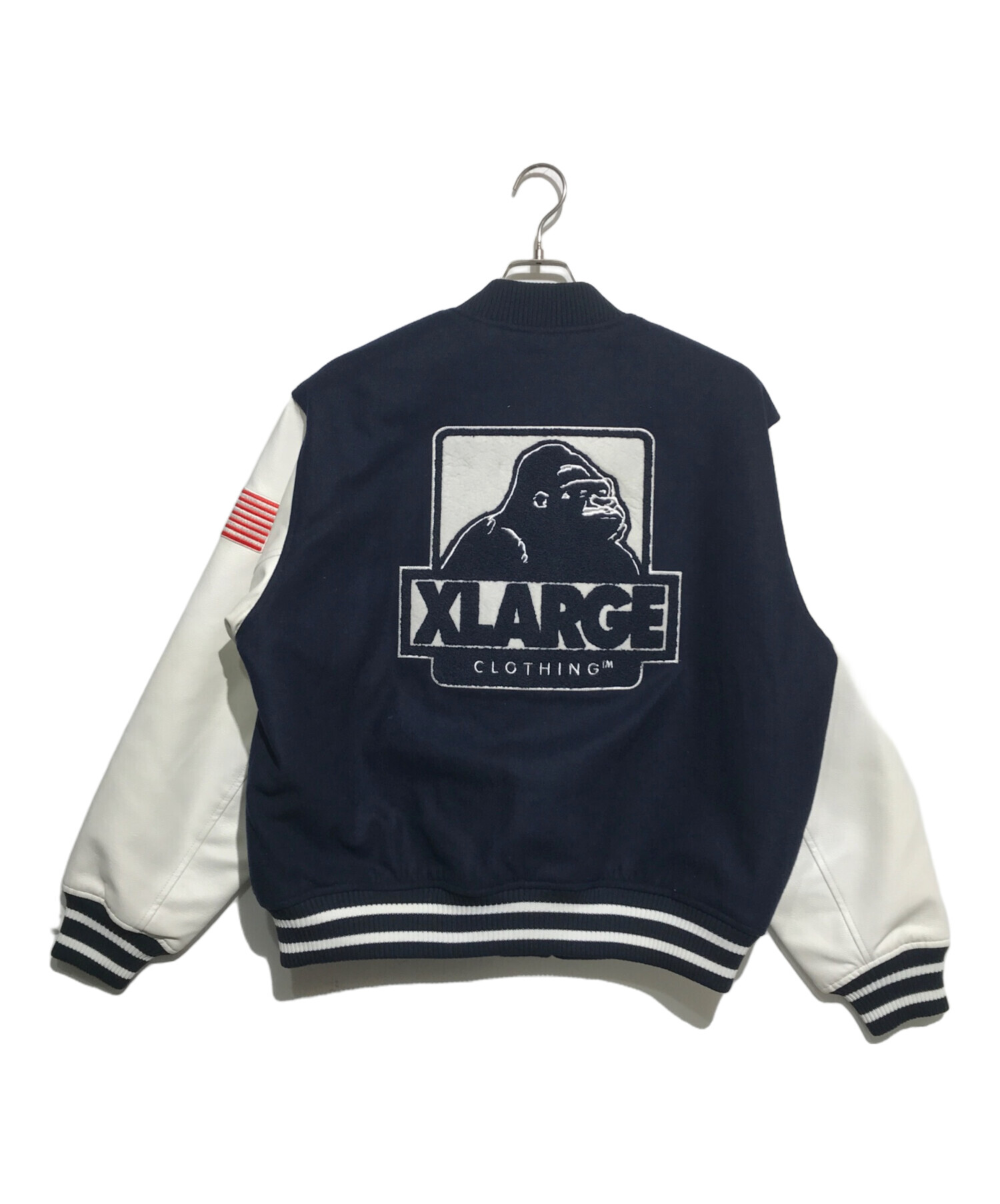 XLARGE スタジャン ネイビー Mサイズ 中古・古着通販】X-LARGE (エクストララージ) スタジャン ネイビー